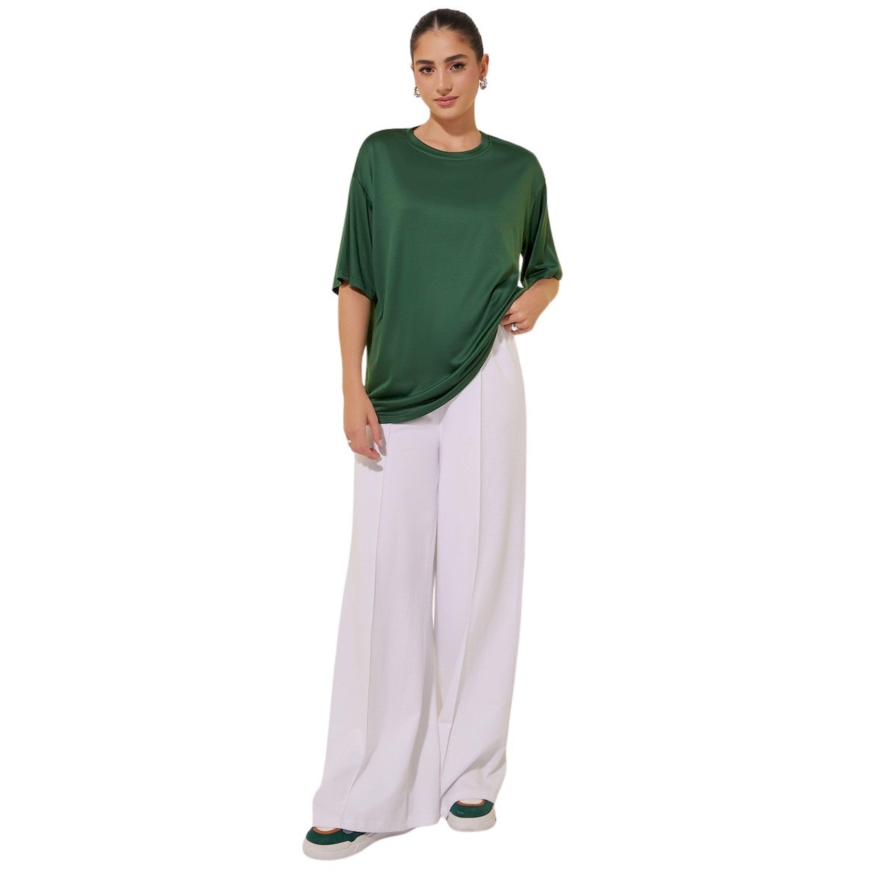 Take Two Women Green Slogan Print Short Sleeve Oversized T-Shirt-women-clothing-tshirts-image-1