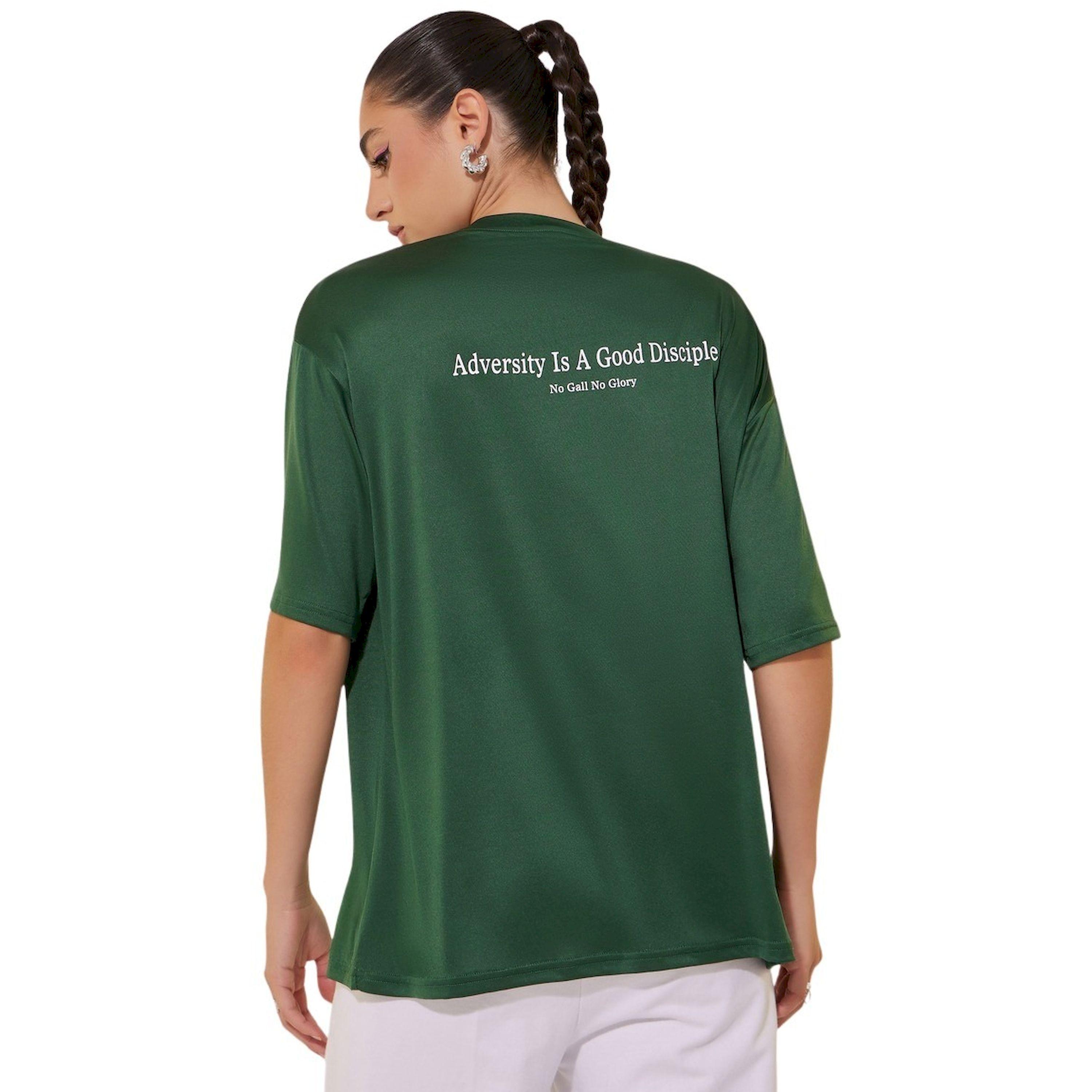 Take Two Women Green Slogan Print Short Sleeve Oversized T-Shirt-women-clothing-tshirts-image-4