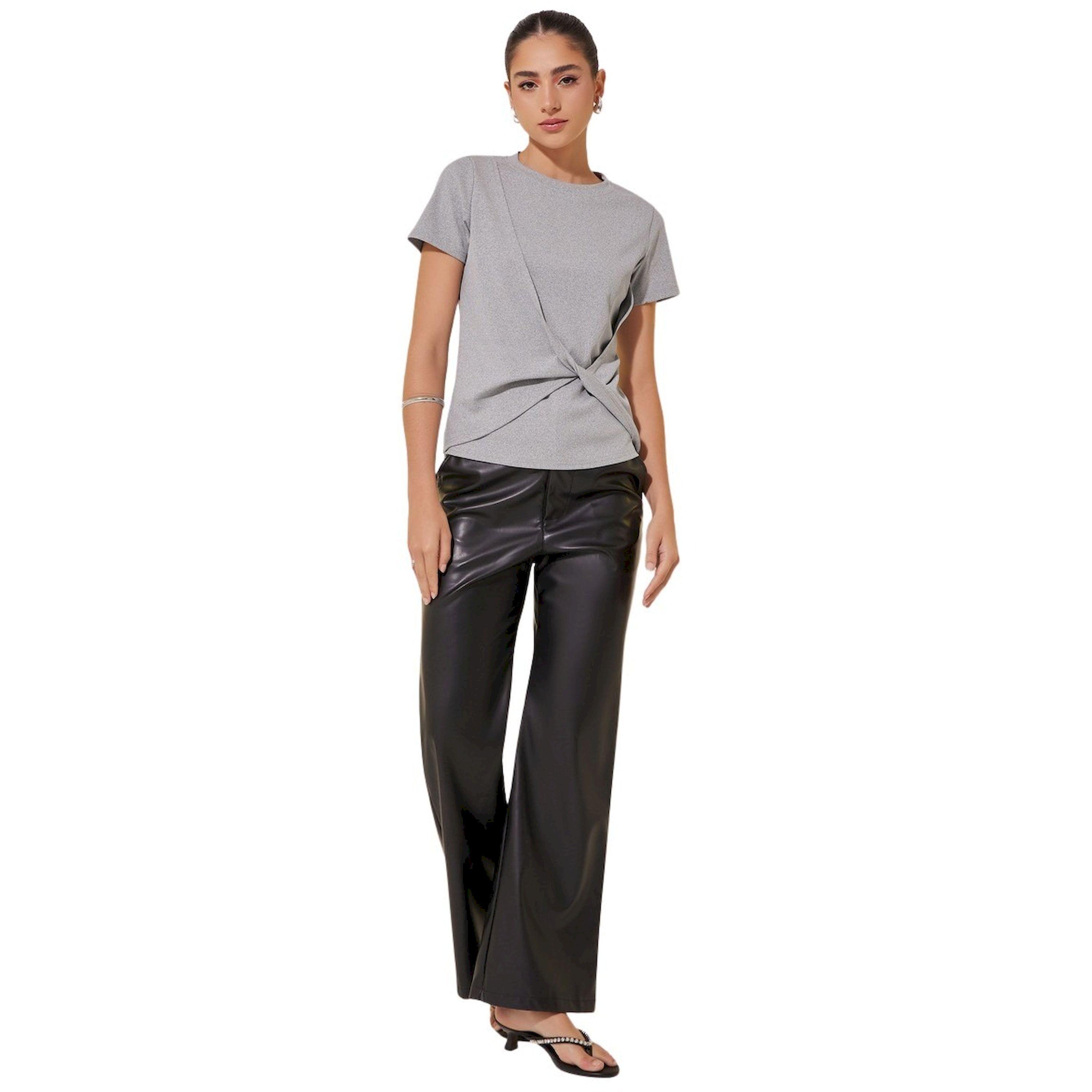 Take Two Rib Round Neck Front Twist T-Shirt-women-clothing-tshirts-image-2