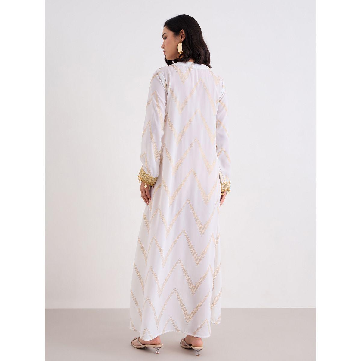 جلابية بطبعة فويل لامعة مع تفاصيل مُطرزة-women-arabicclothing-jalabiyas-image-4