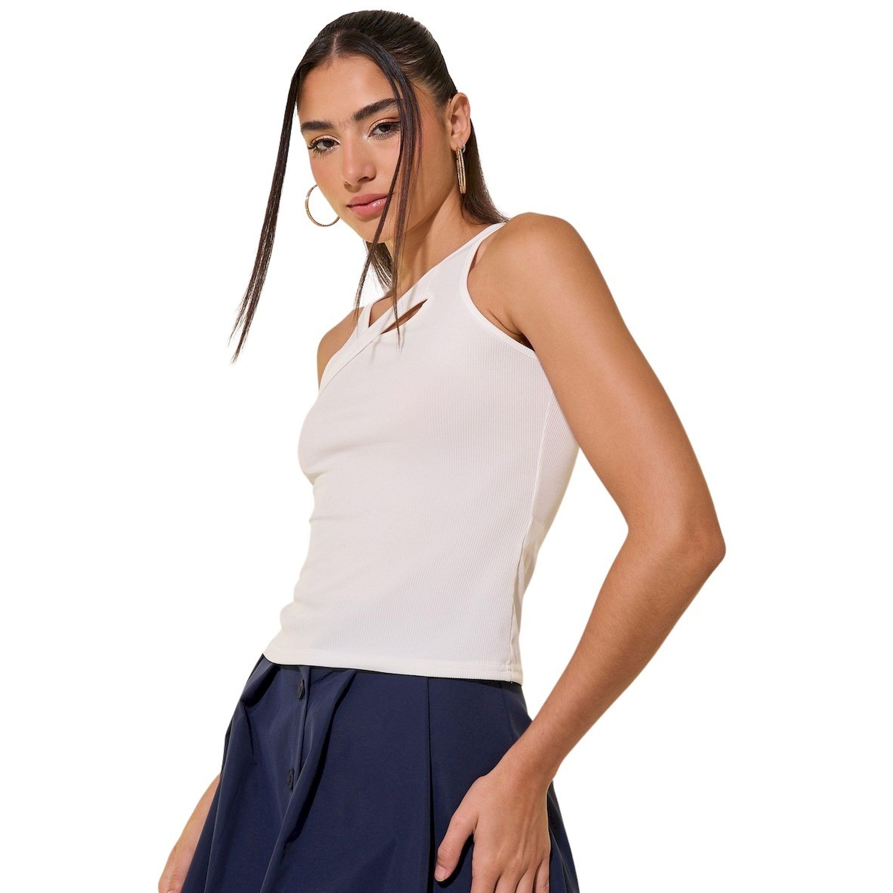 Take Two Solid Asymmetric Neck Cut Out Tank Top-women-clothing-tshirts-image-3