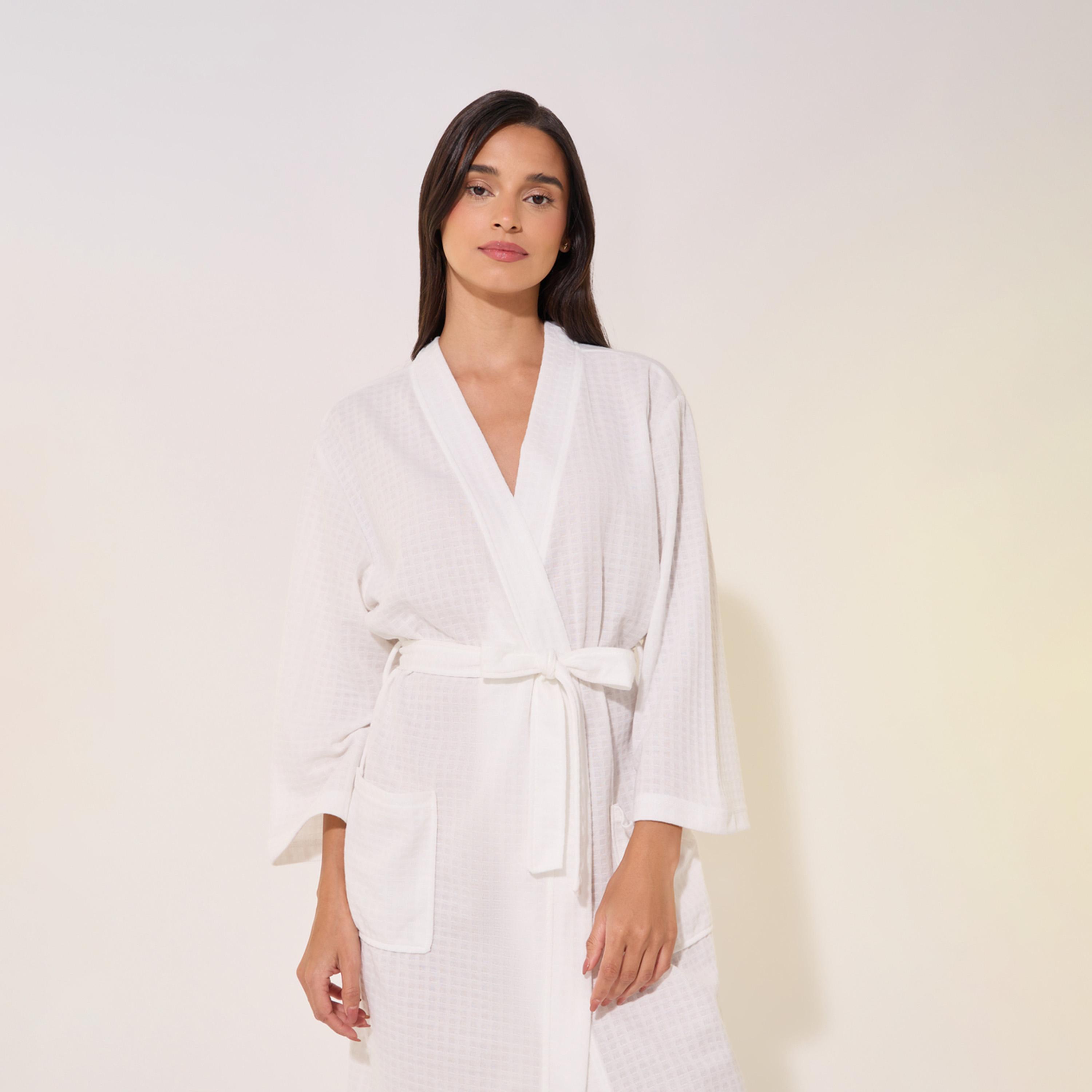Take Two Texture Long Sleeve Tie-Up Waist Robe-women-clothing-nightwear-robes-image-2