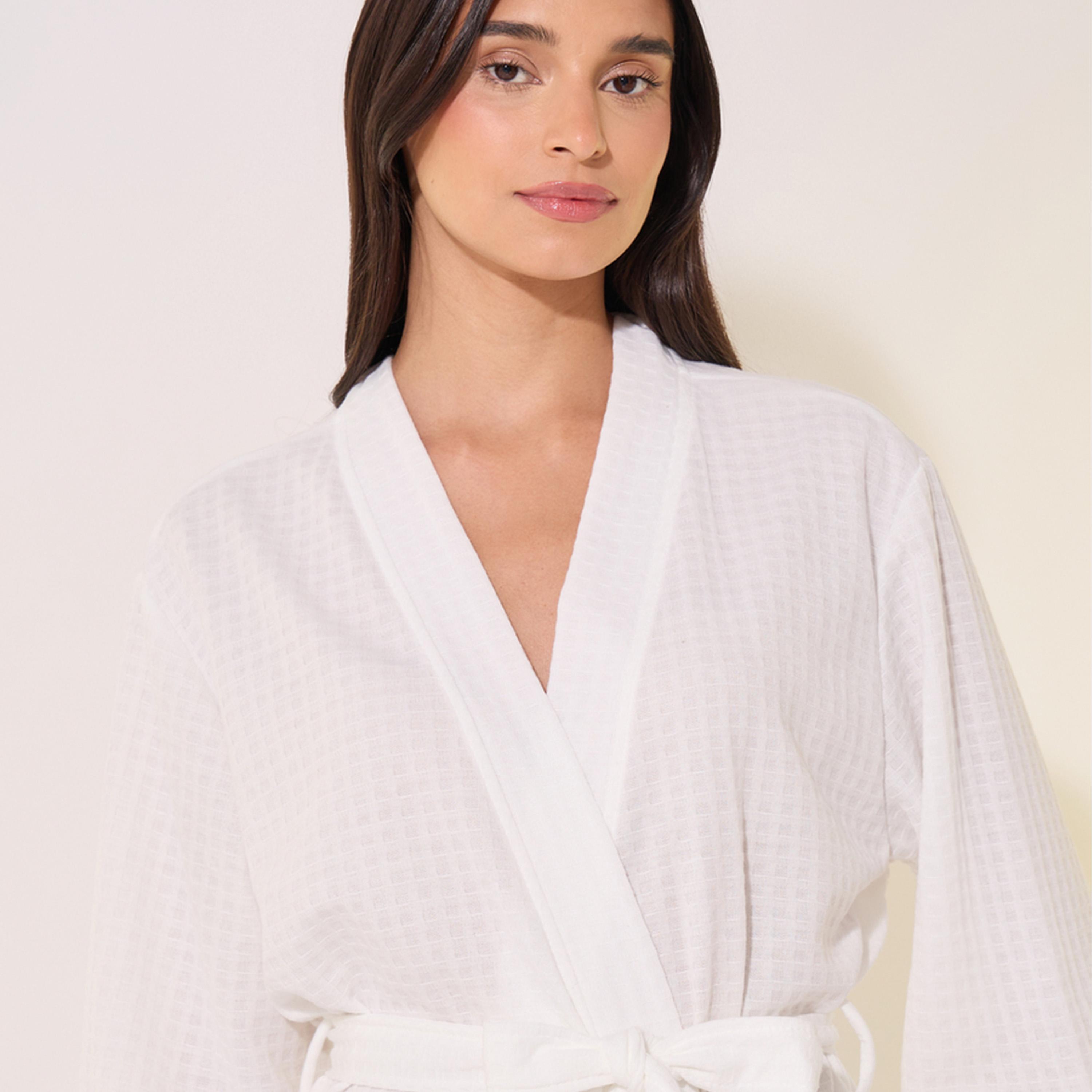 Take Two Texture Long Sleeve Tie-Up Waist Robe-women-clothing-nightwear-robes-image-3