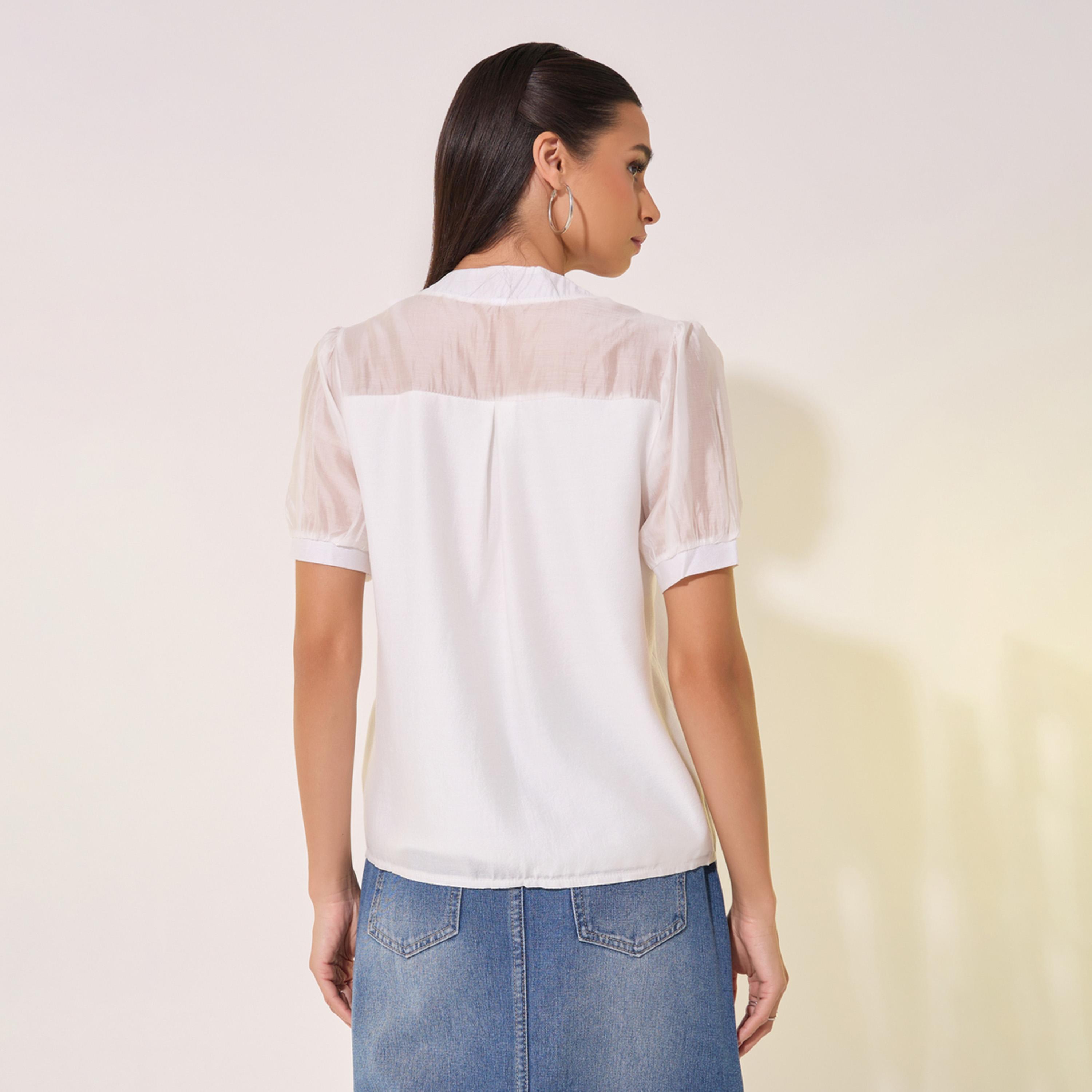 Take Two Lace Detail Puff Sleeve Regular Fit Shirt-women-clothing-shirtsandblouses-shirts-image-6