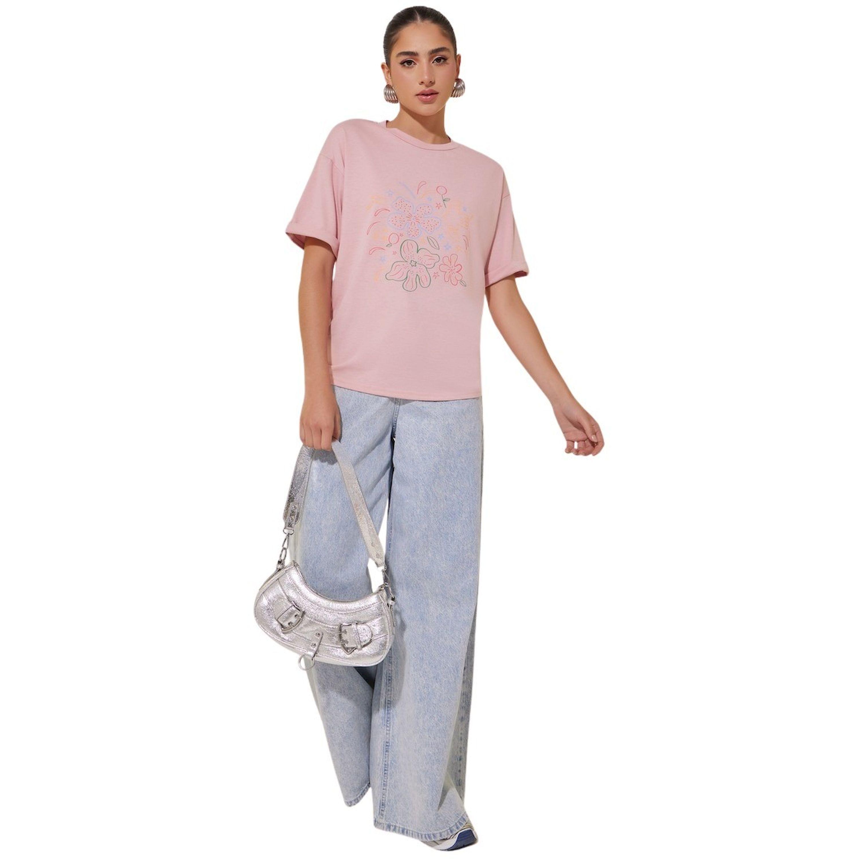 Take Two Floral Graphic Print Short Sleeve  T-Shirt-women-clothing-tshirts-image-2