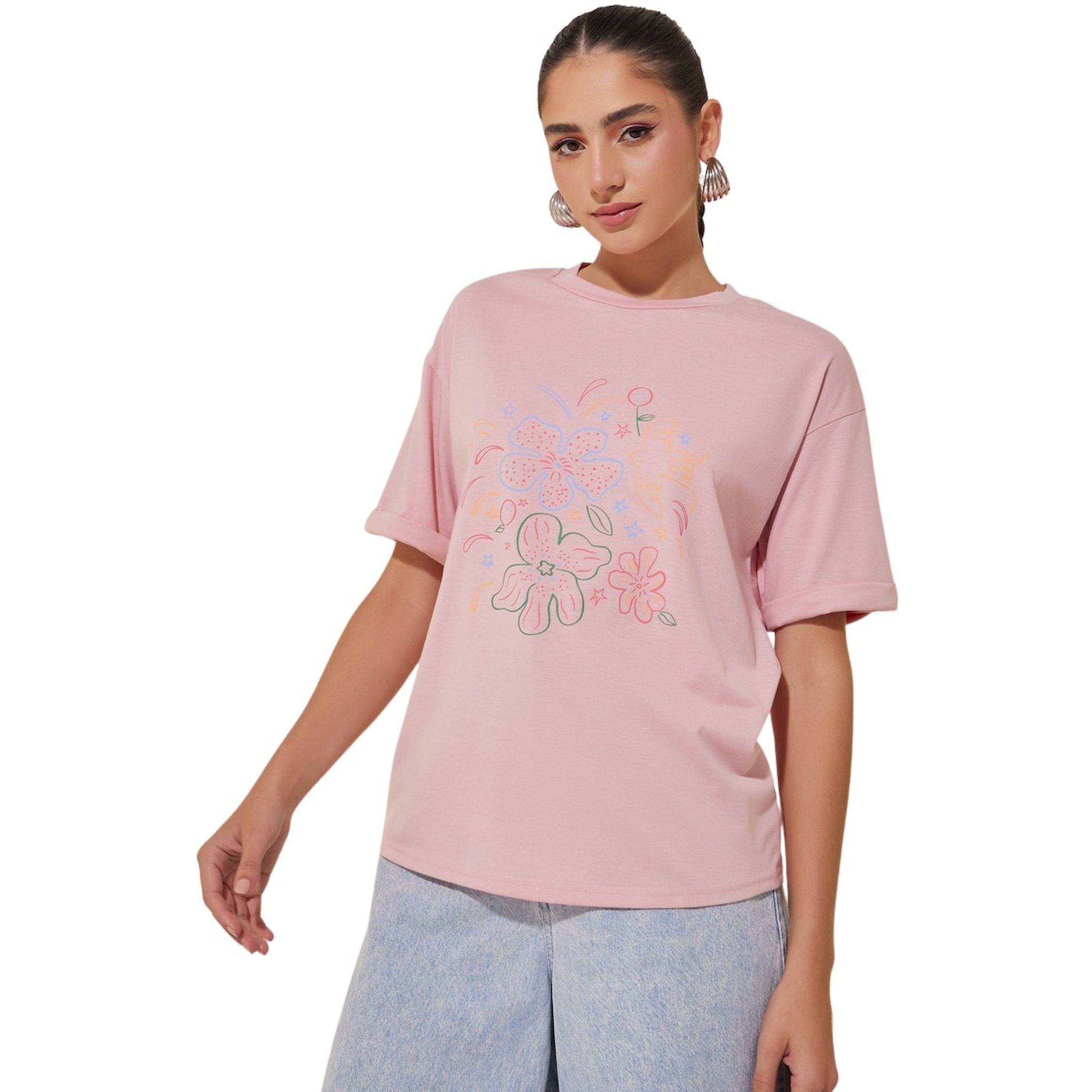 Take Two Floral Graphic Print Short Sleeve  T-Shirt-women-clothing-tshirts-image-3