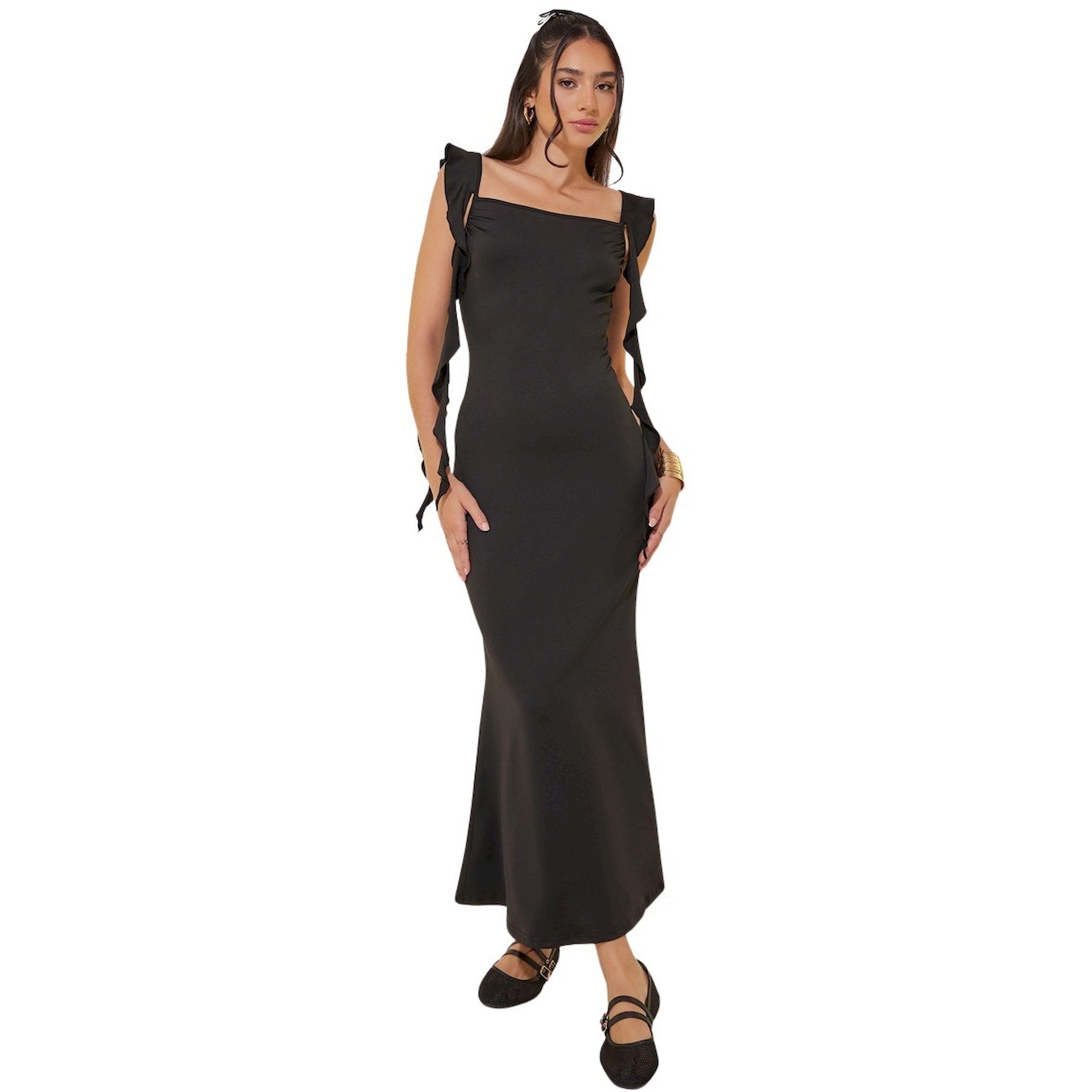 Take Two Solid Shoulder Lace Detail Bodycon Midi Dress-women-clothing-dresses-image-1