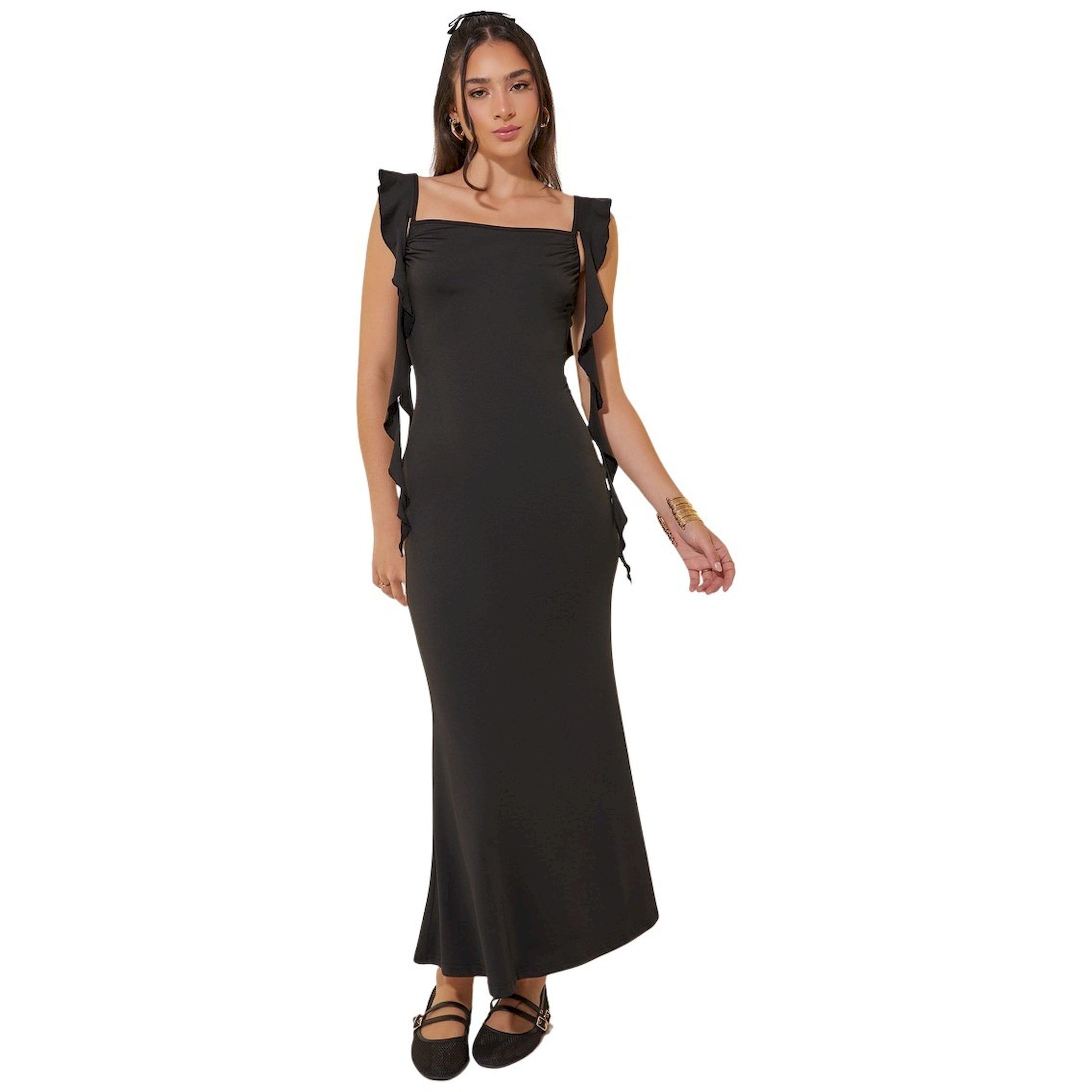 Take Two Solid Shoulder Lace Detail Bodycon Midi Dress-women-clothing-dresses-image-2