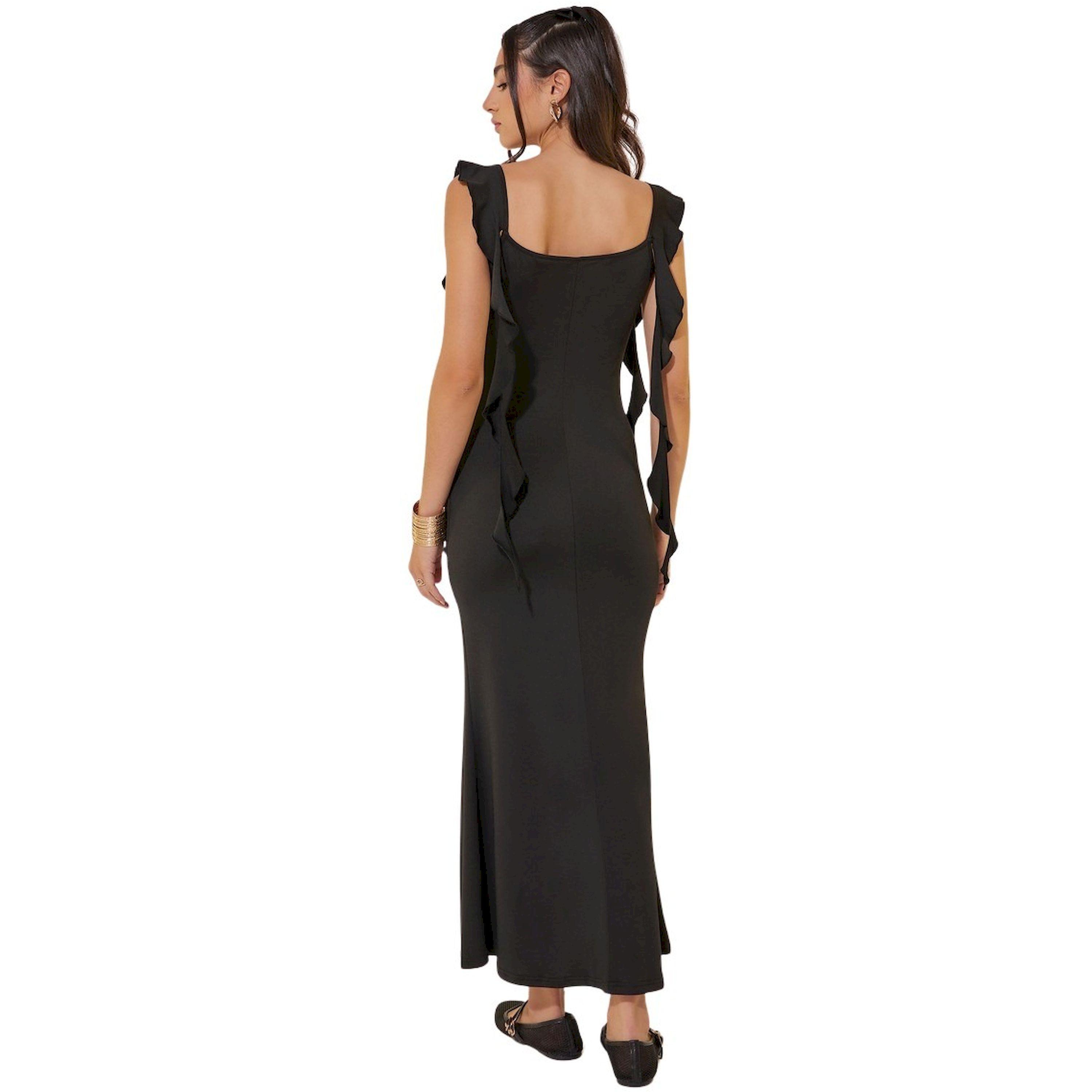 فستان ميدي سادة ضيق بتفاصيل دانتيل-women-clothing-dresses-image-5