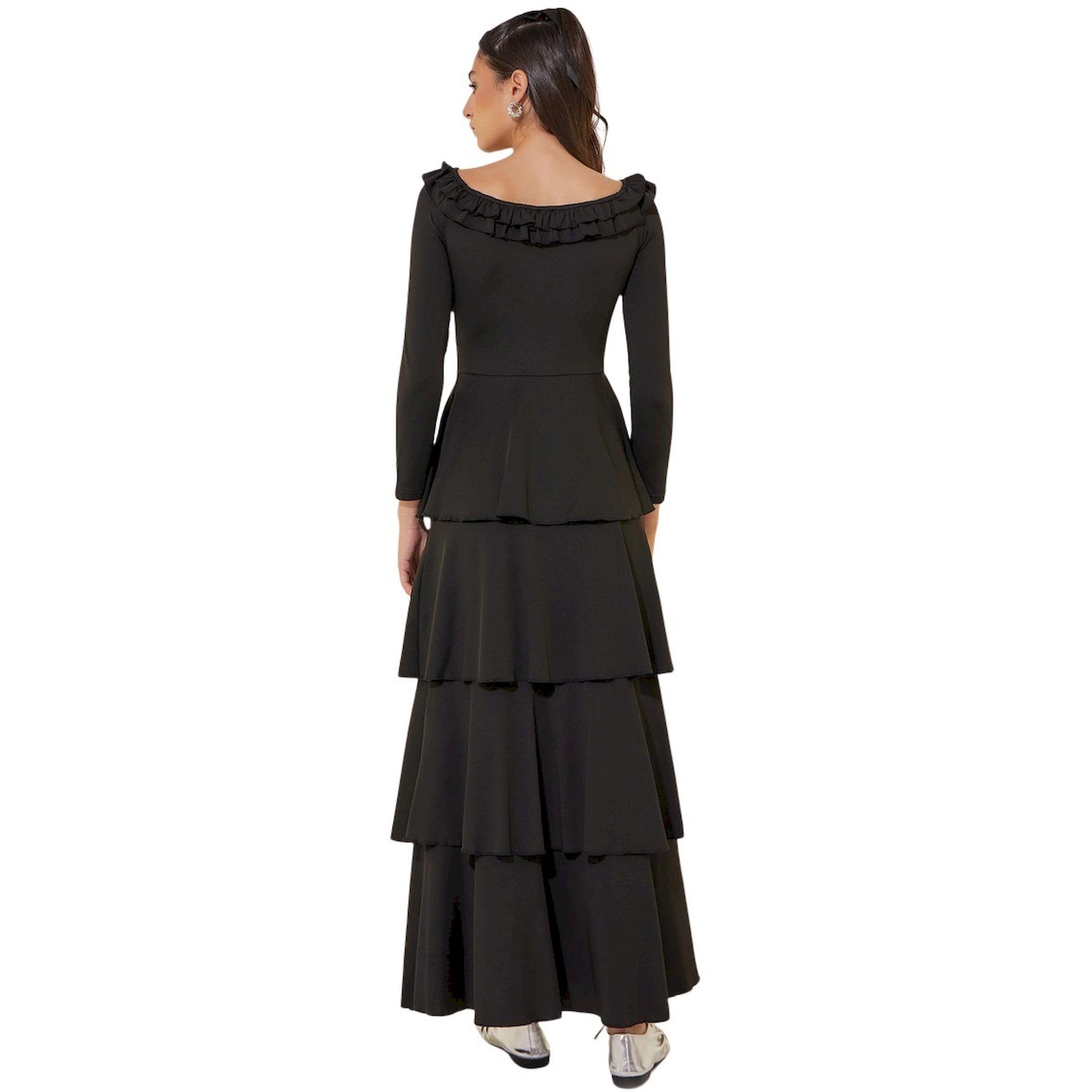 Take Two Solid Round Neck Long Sleeve Tiered Midi Dress-women-clothing-dresses-image-5