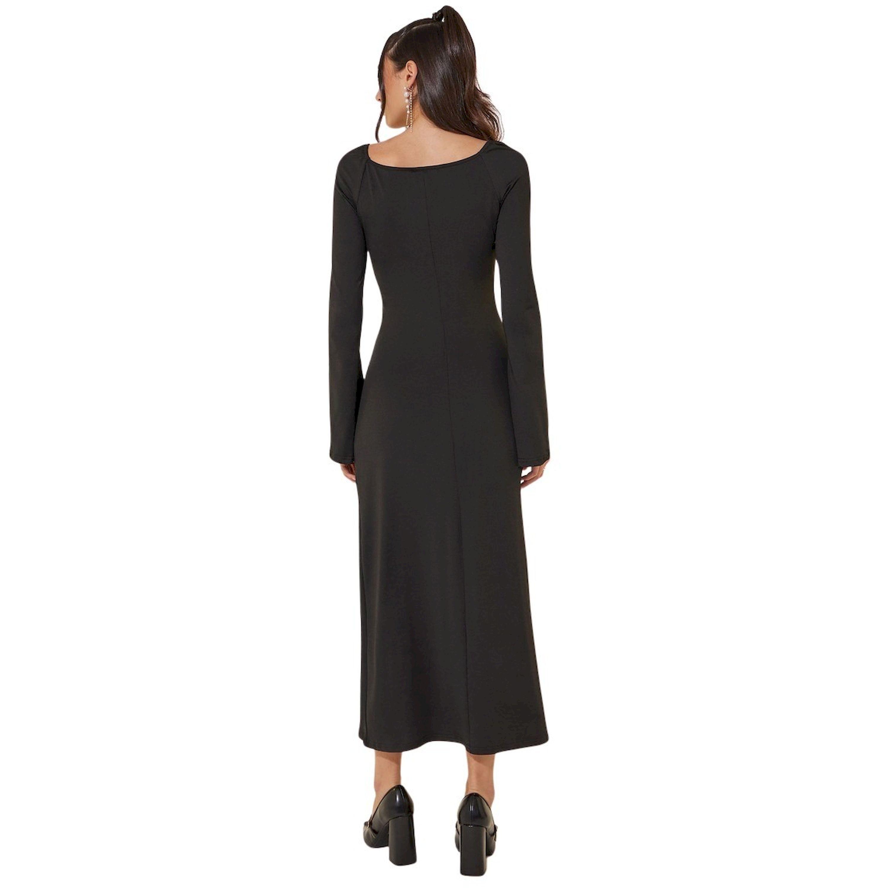 فستان طويل سادة بأكمام بنمط جرس-women-clothing-dresses-image-5