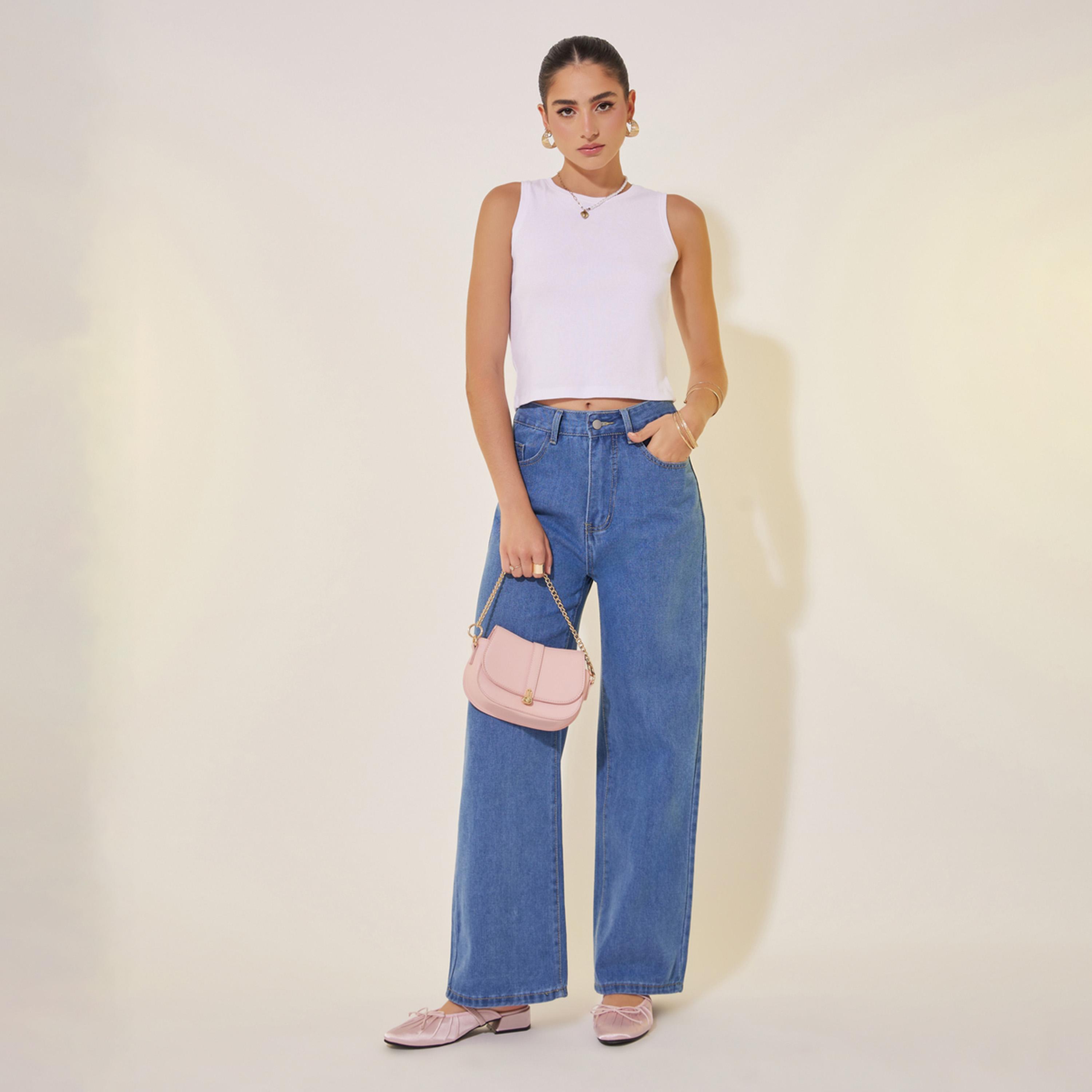 Take Two Mid Rise Wide Leg Jeans with Bow Tie Embroidered Pockets-women-clothing-bottoms-jeans-image-1