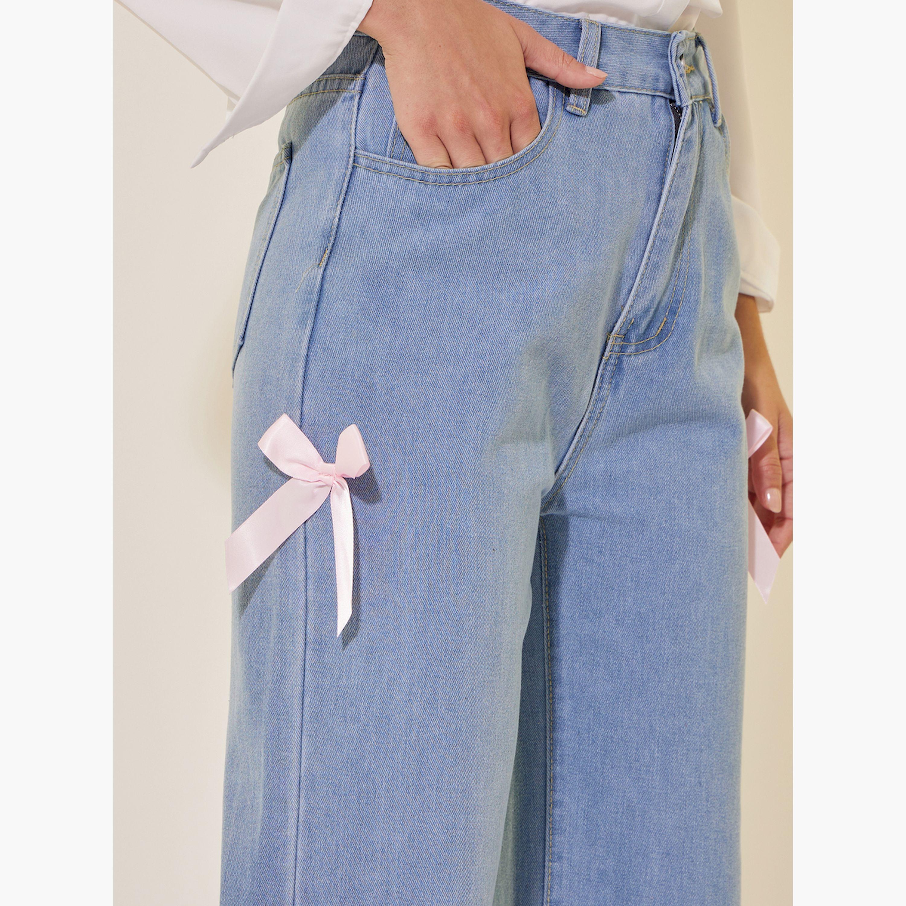 جينز بخصر متوسط وأرجل واسعة-women-clothing-bottoms-jeans-image-3
