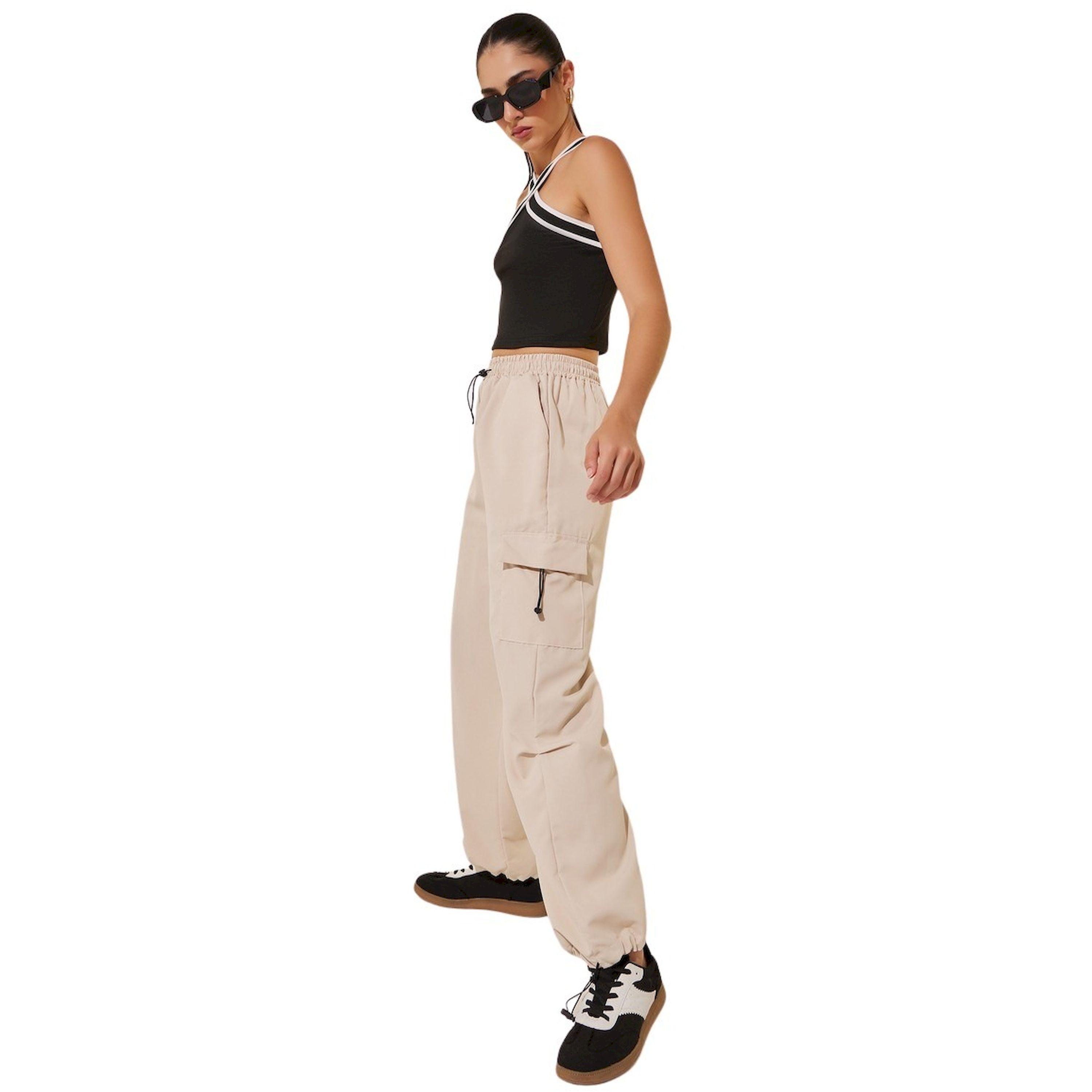 Take Two Solid Drawstring Wide Leg Cargo Pants-women-clothing-bottoms-trousers-image-2