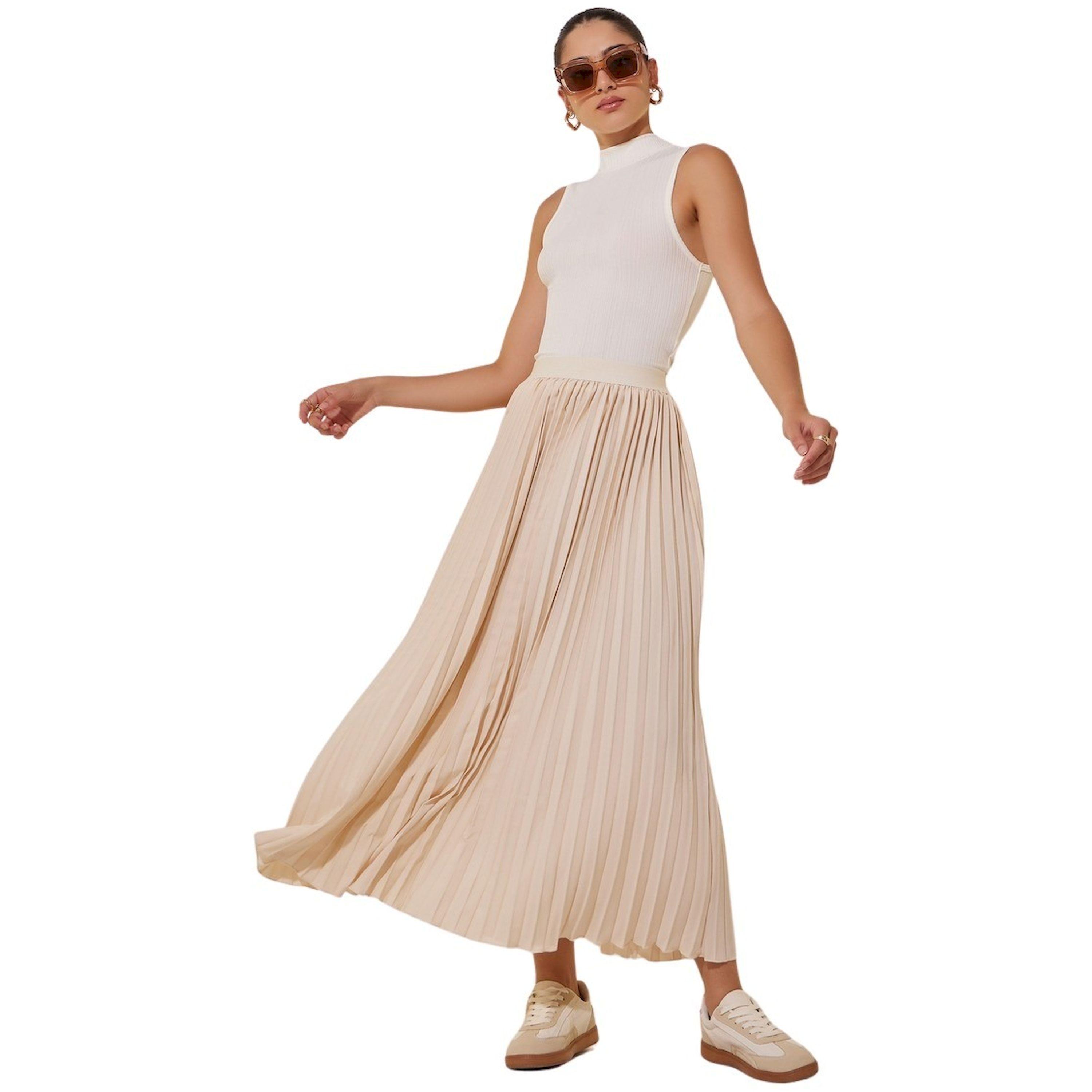 Take Two Solid Maxi A-Line Pleated Skirt-women-clothing-bottoms-skirts-image-1