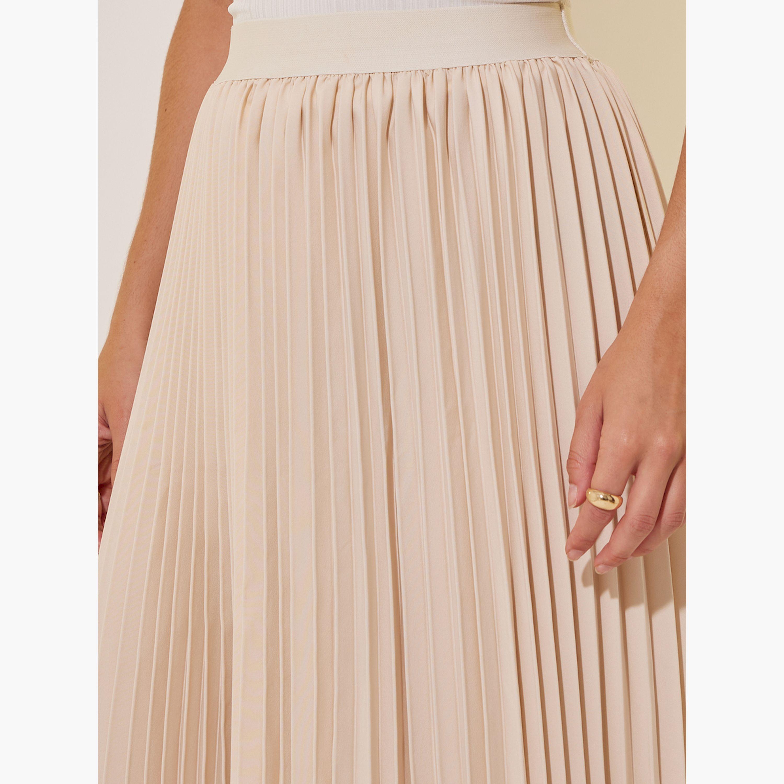 تنورة طويلة سادة بحافة واسعة-women-clothing-bottoms-skirts-image-4