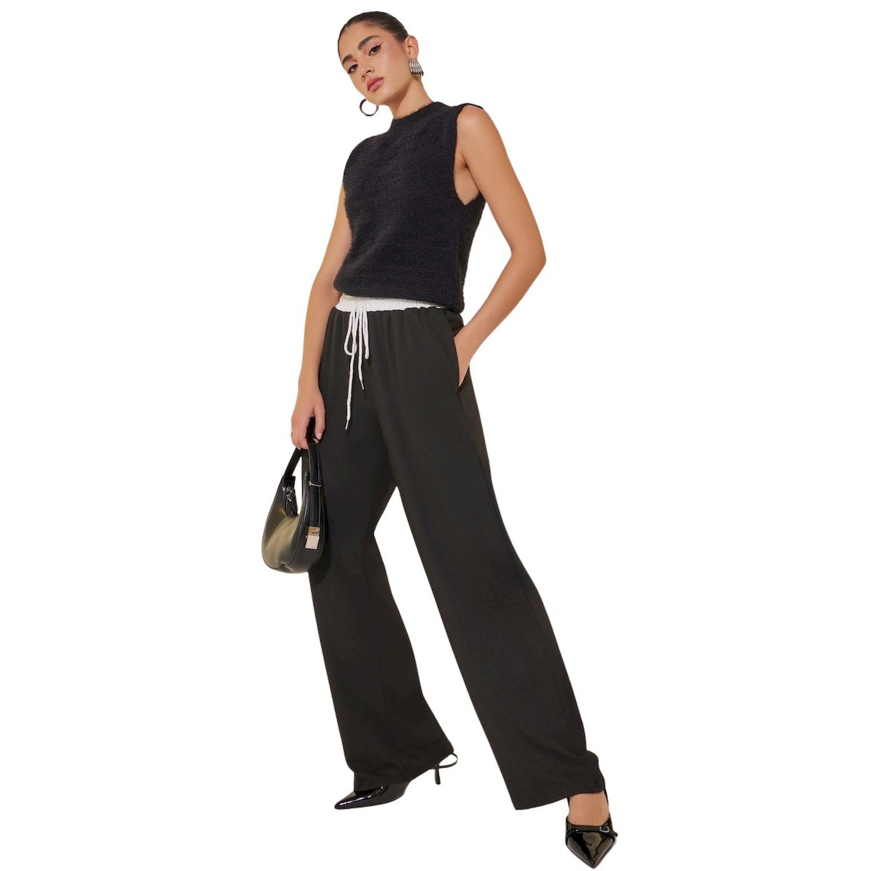 Take Two Solid Loose Fit Lace Detail Pants with Drawstring-women-clothing-bottoms-trousers-image-1