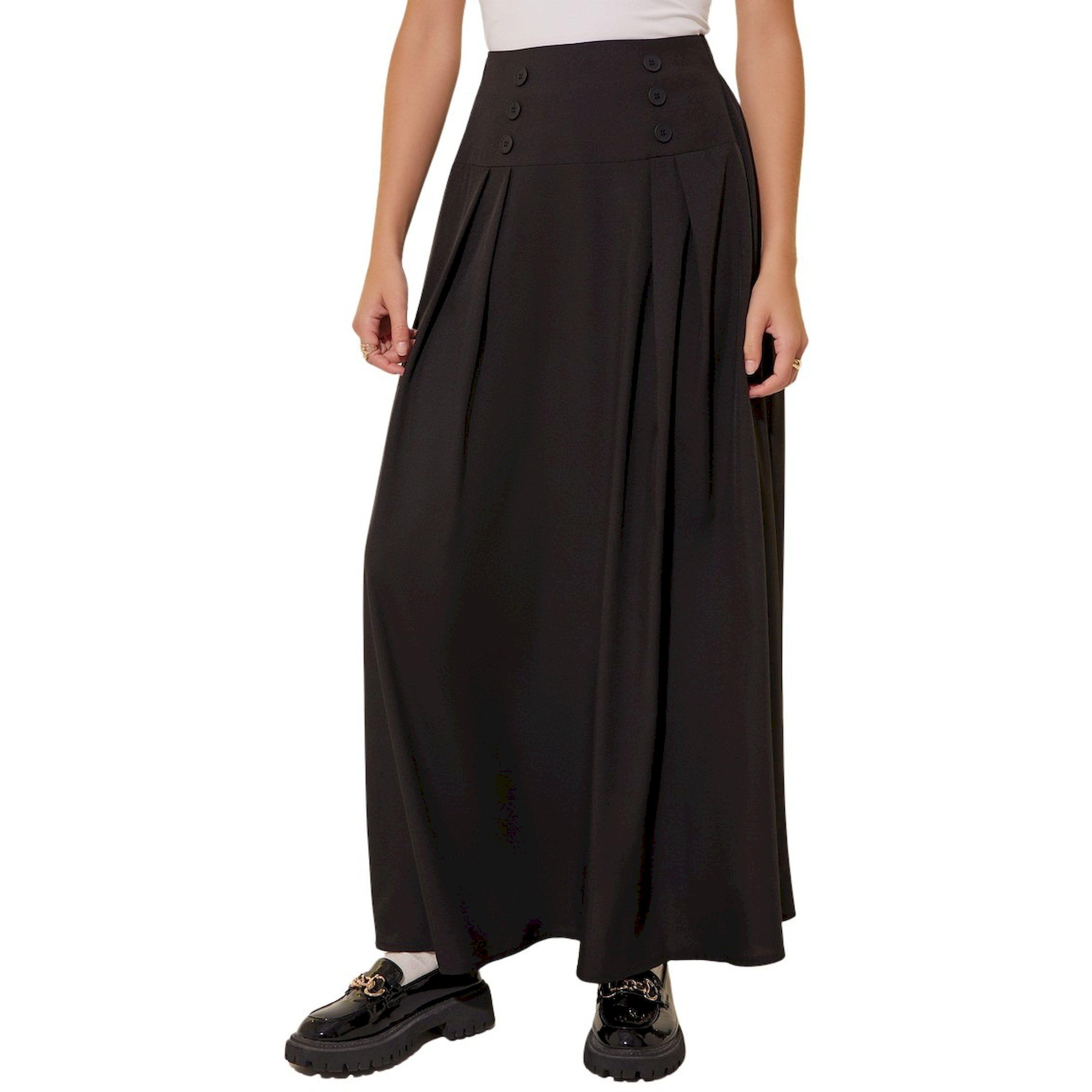 Take Two Solid High Rise A-Line Midi Skirt-women-clothing-bottoms-skirts-image-2
