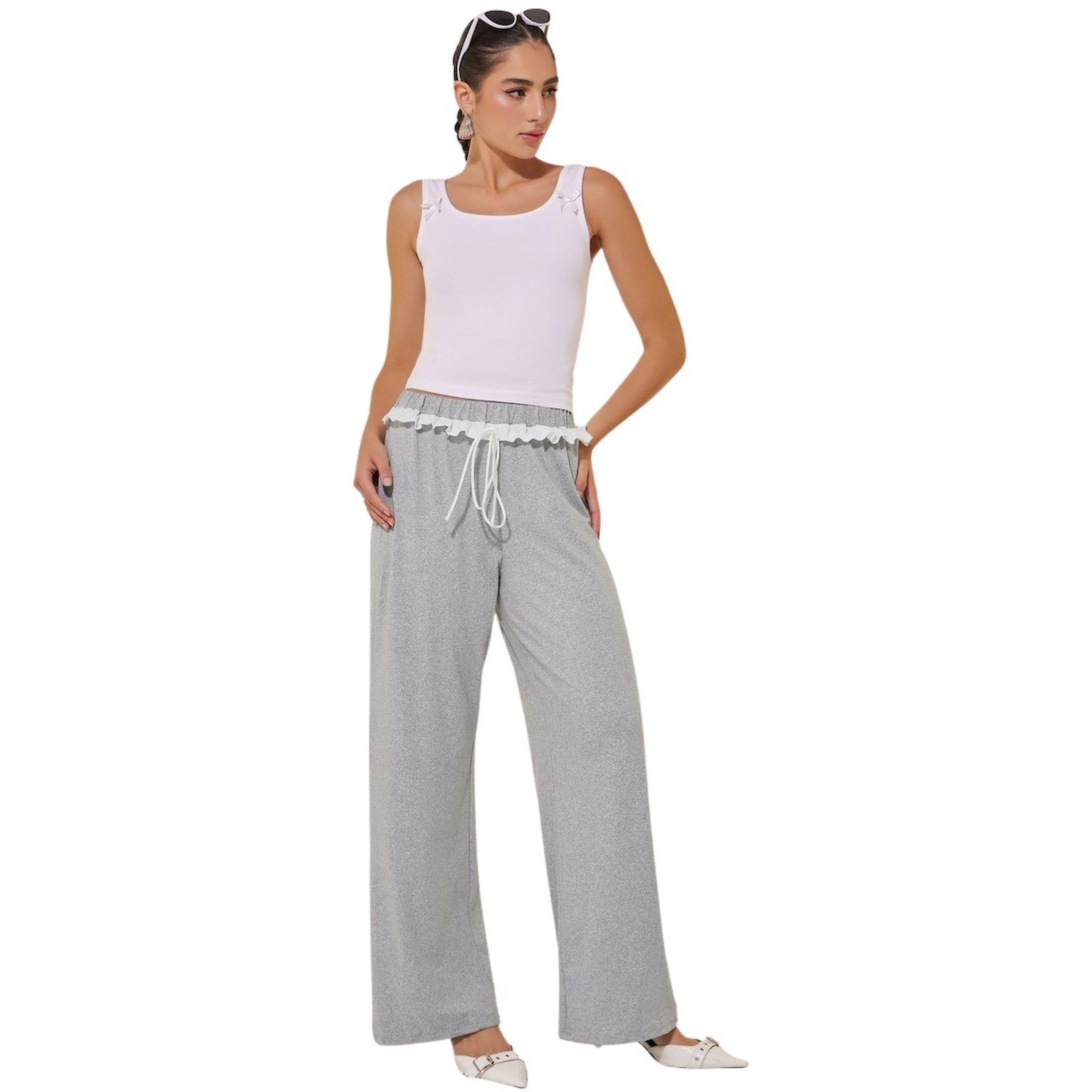 Take Two Solid Loose Fit Lace Detail Pants with Drawstring-women-clothing-bottoms-trousers-image-1