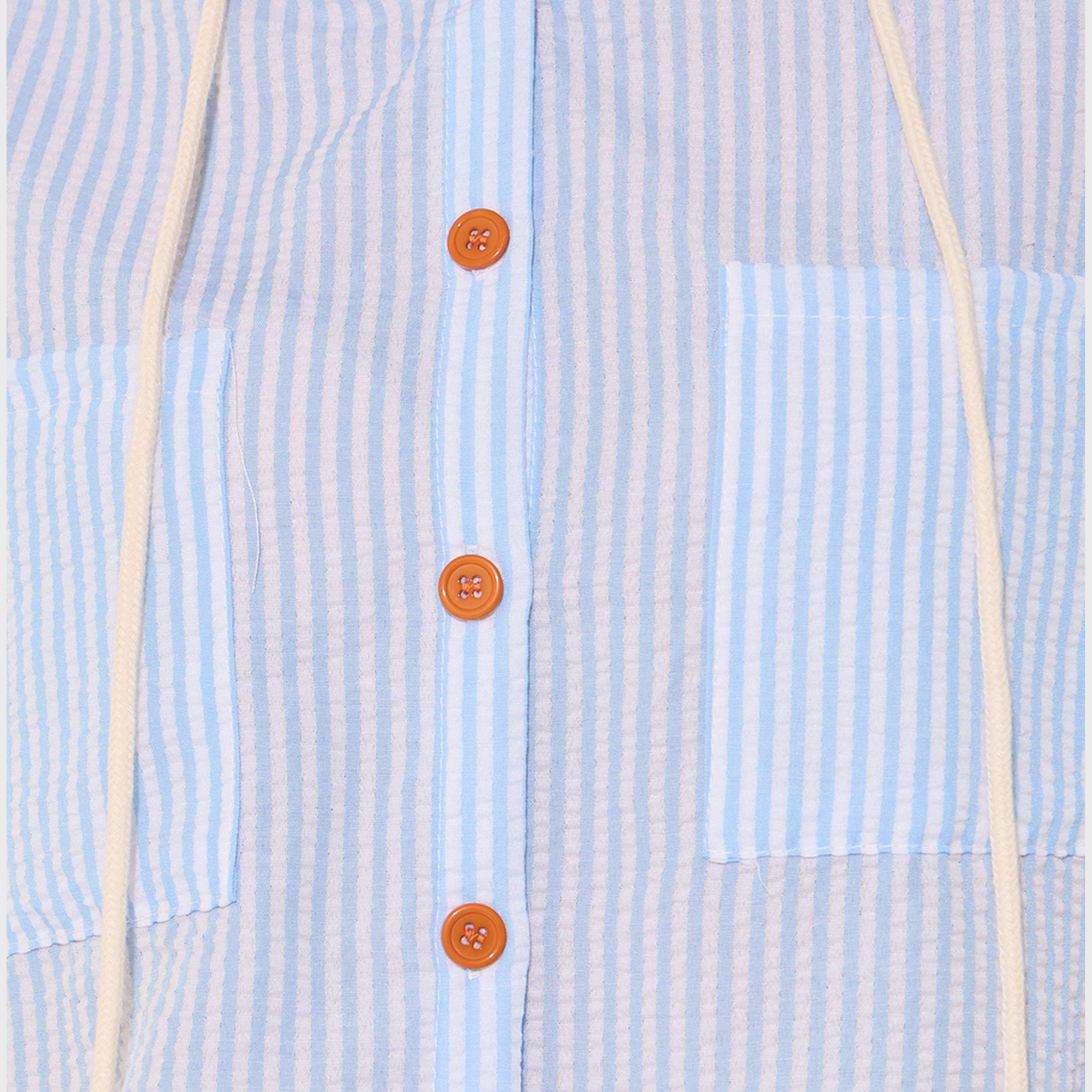 Styli Striped Hooded  Shirt With Patch Pocket-women-clothing-shirtsandblouses-shirts-image-4