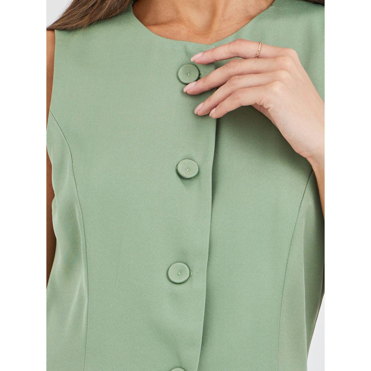 Styli Solid Single Breasted Sleeveless Longline Blazer-women-clothing-shirtsandblouses-blouses-image-3