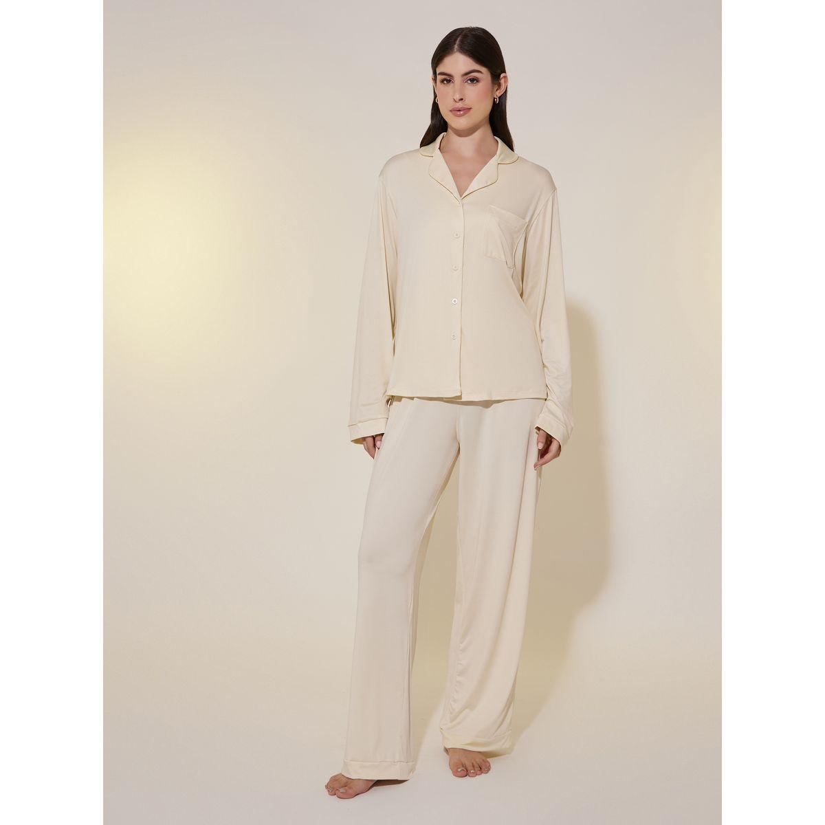 طقم بيجاما من بنطال وبلوزة بأكمام طويلة-women-clothing-nightwear-pyjamas-longsets-image-2