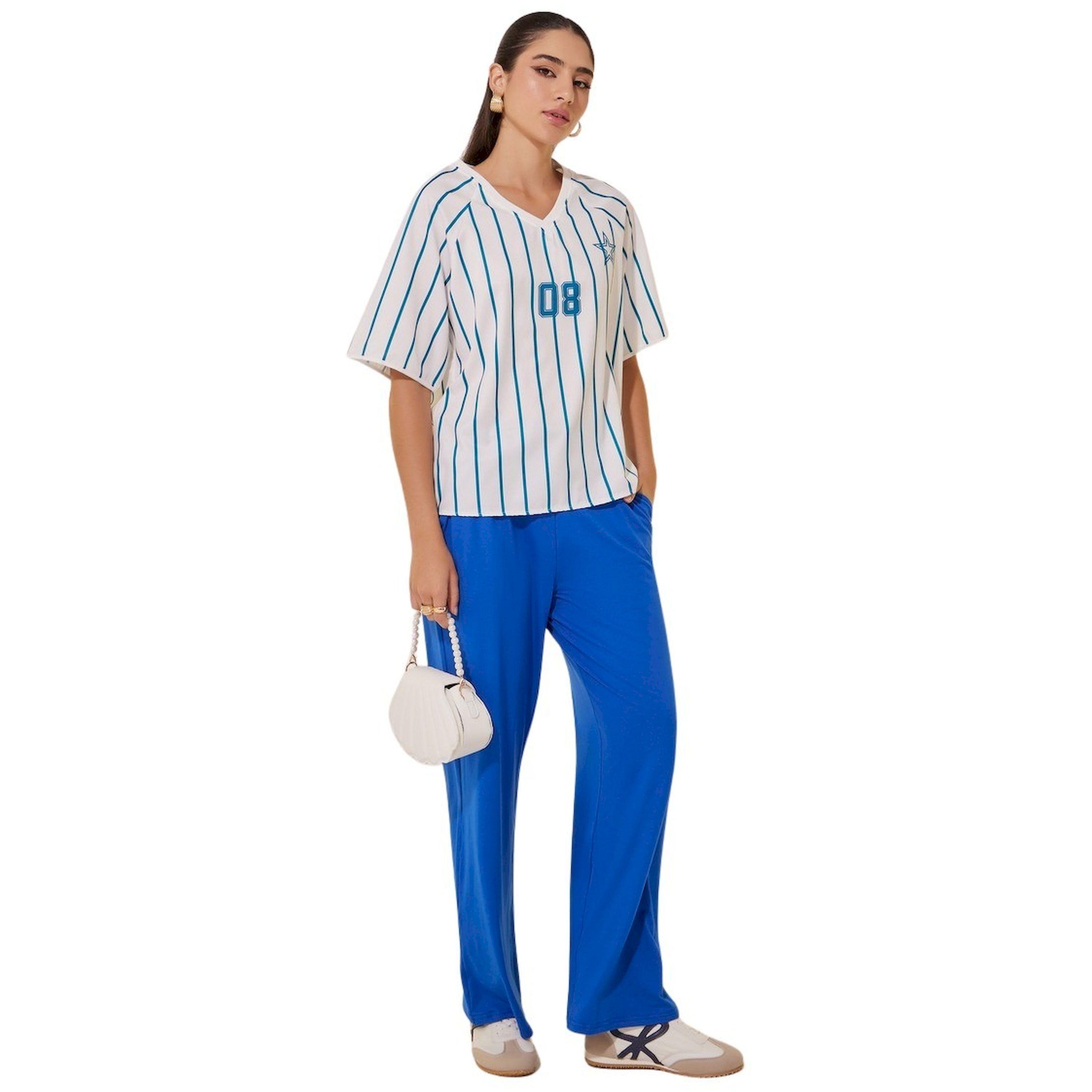 Take Two Striped Graphic Printed Detail Oversize T-Shirt-women-clothing-tshirts-image-2