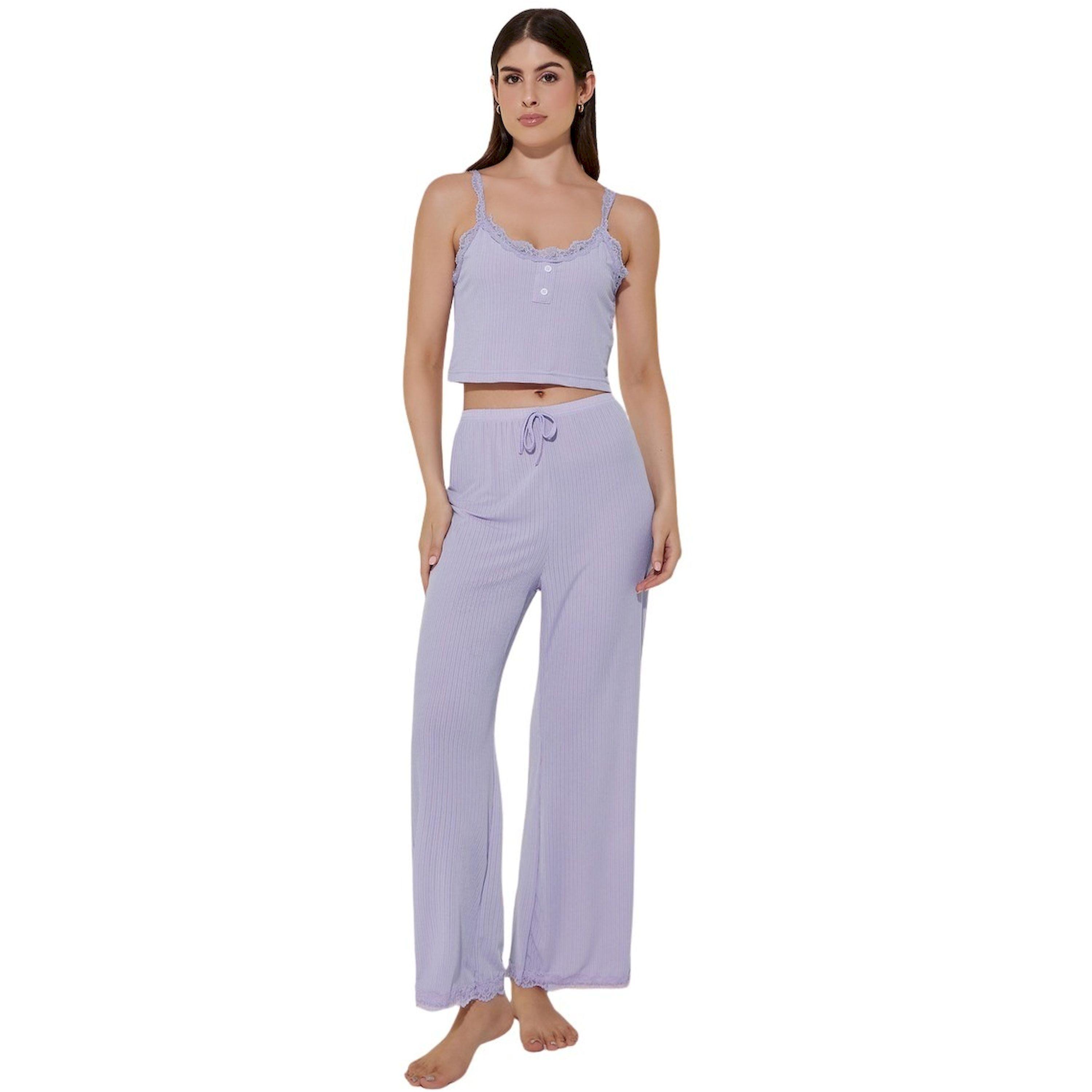 Take Two Ribbed Cami Top and Straight Leg Pyjama Set-women-clothing-nightwear-pyjamas-longsets-image-1