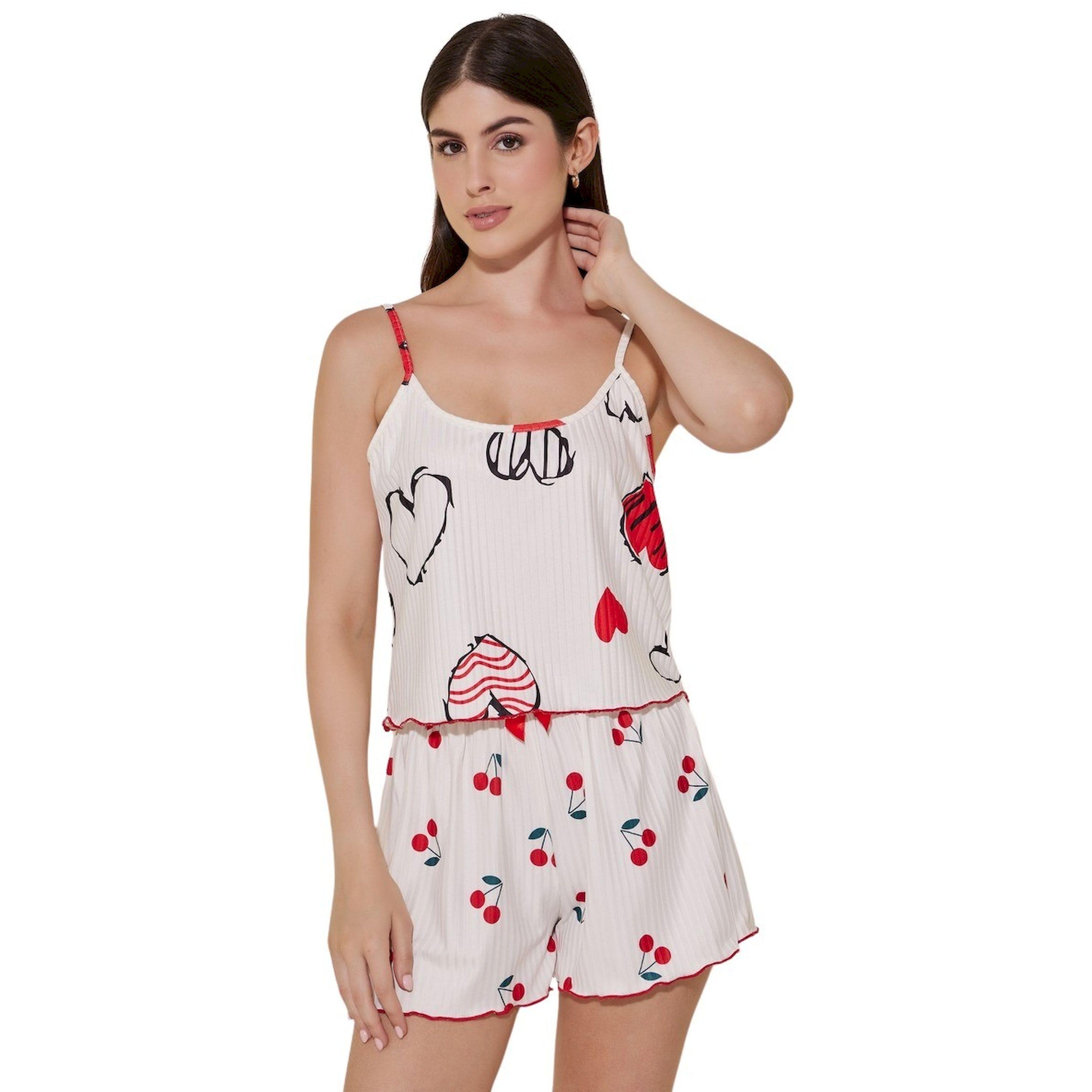 طقم بيجاما من شورت وبلوزة كامي بطبعة قلب-women-clothing-nightwear-pyjamas-shortsets-image-2