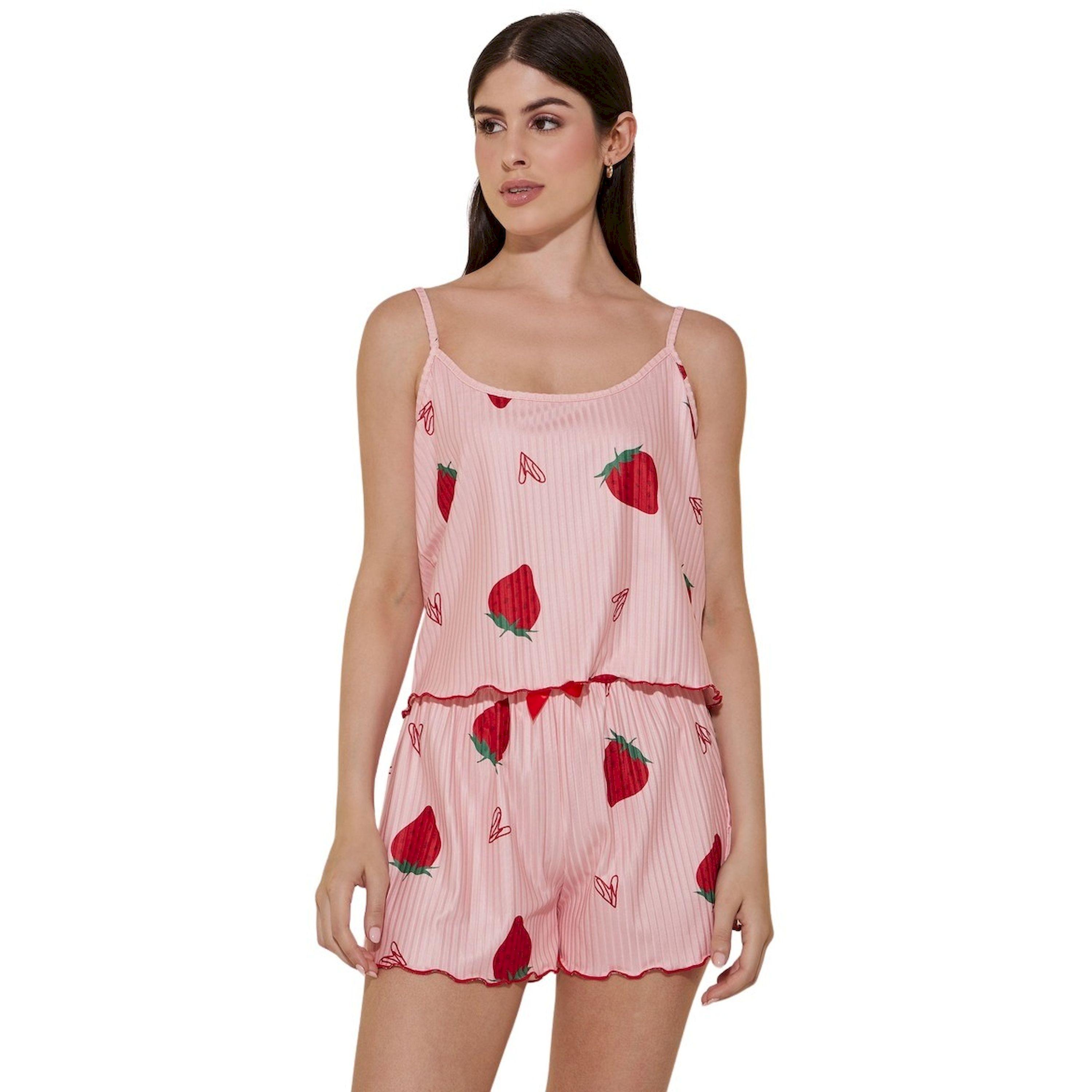 Take Two Strawberry Print Cami Top and Pyjama Shorts Set-women-clothing-nightwear-pyjamas-shortsets-image-2