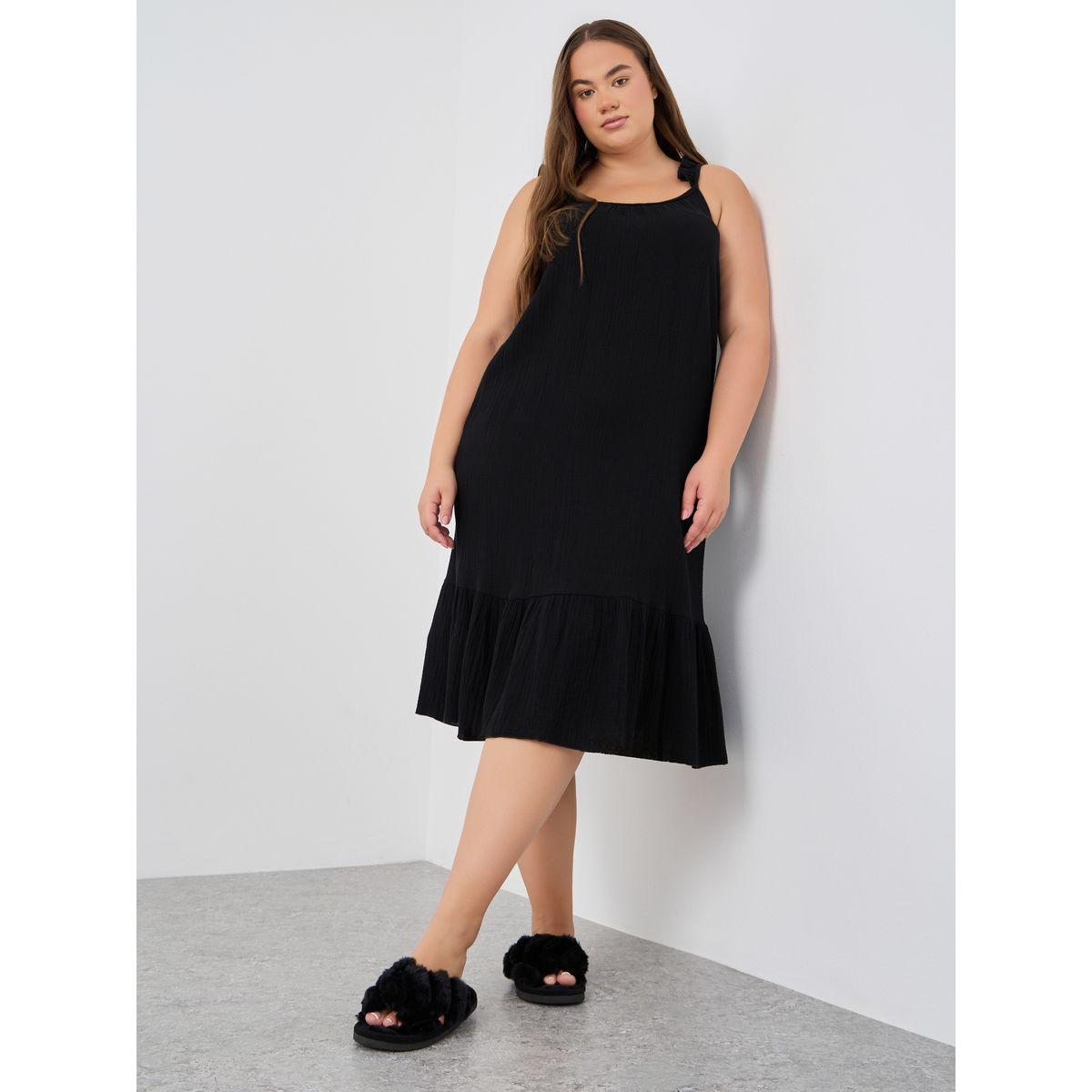قميص نوم بمقاس كبير وتفاصيل كشكش-women-clothing-nightwear-nighties-image-1