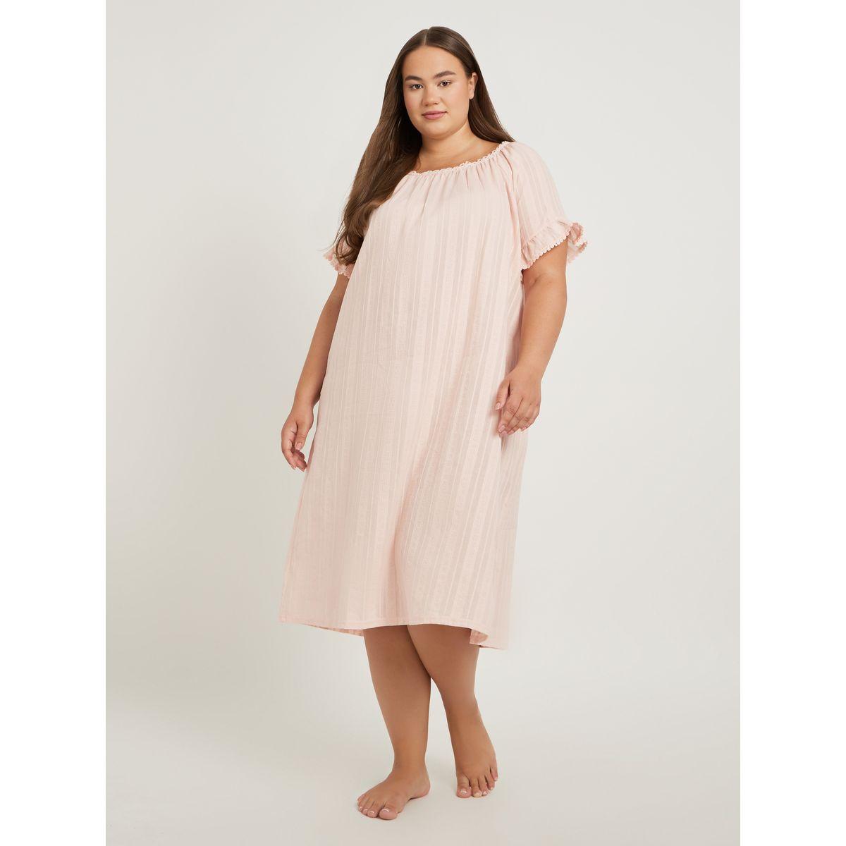 Styli Plus Size Circle Lace Broderie Trim Nightdress-women-clothing-nightwear-nighties-image-1