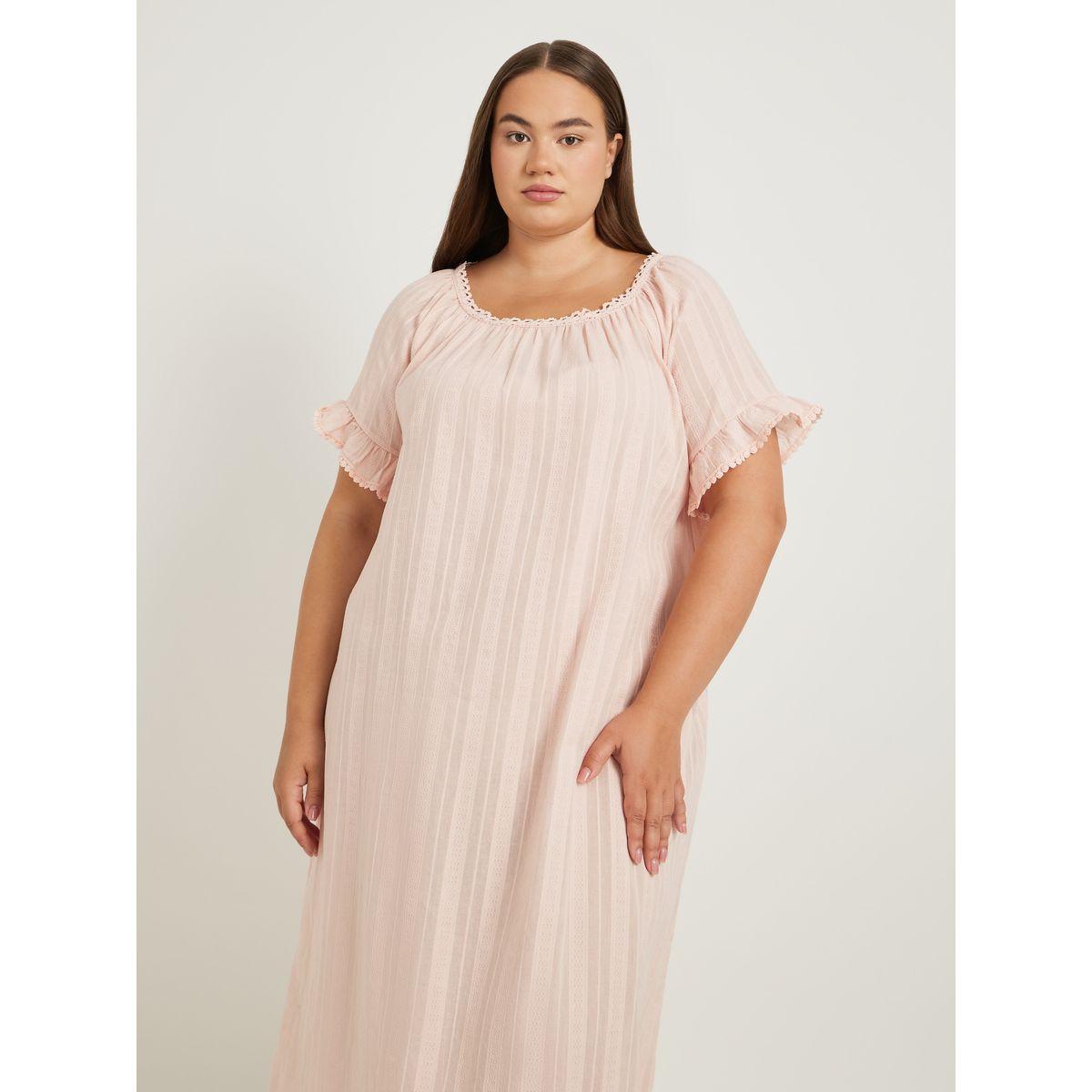 Styli Plus Size Circle Lace Broderie Trim Nightdress-women-clothing-nightwear-nighties-image-2