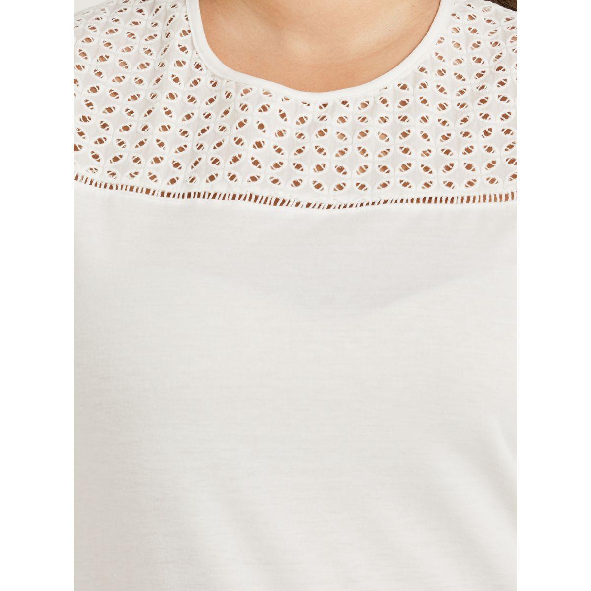 Styli Plus Size Schiffli Yoke Flat Pompom Detail Nightdress-women-clothing-nightwear-nighties-image-3