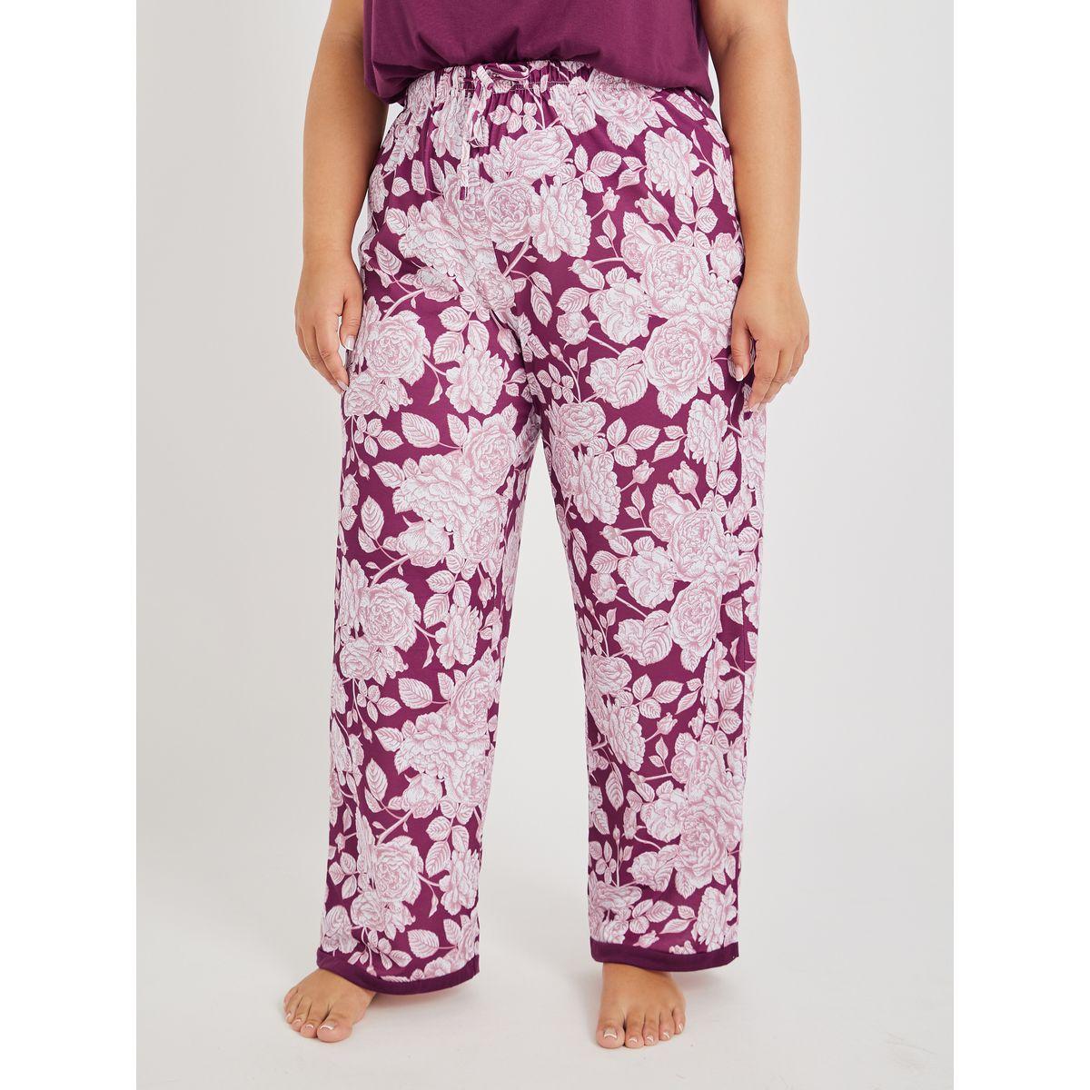 Styli Plus Size Gathered Swing Cami and All-Over Floral Print Pyjama Set-women-clothing-nightwear-pyjamas-longsets-image-6