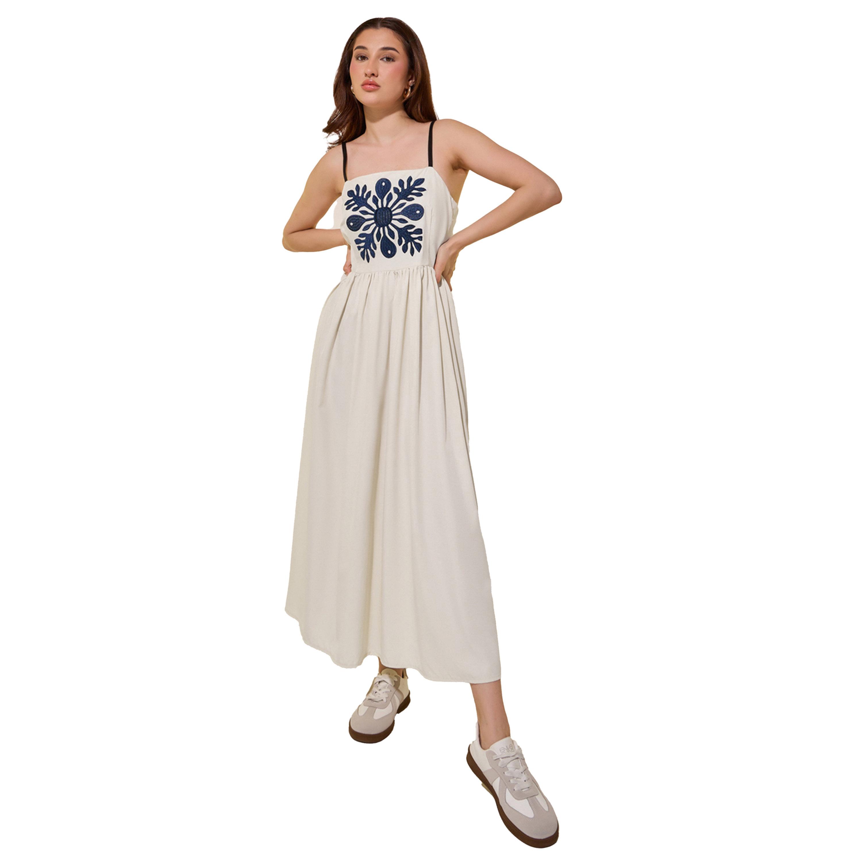 فستان ميدي بحمالات وحافة واسعة-women-clothing-dresses-image-2