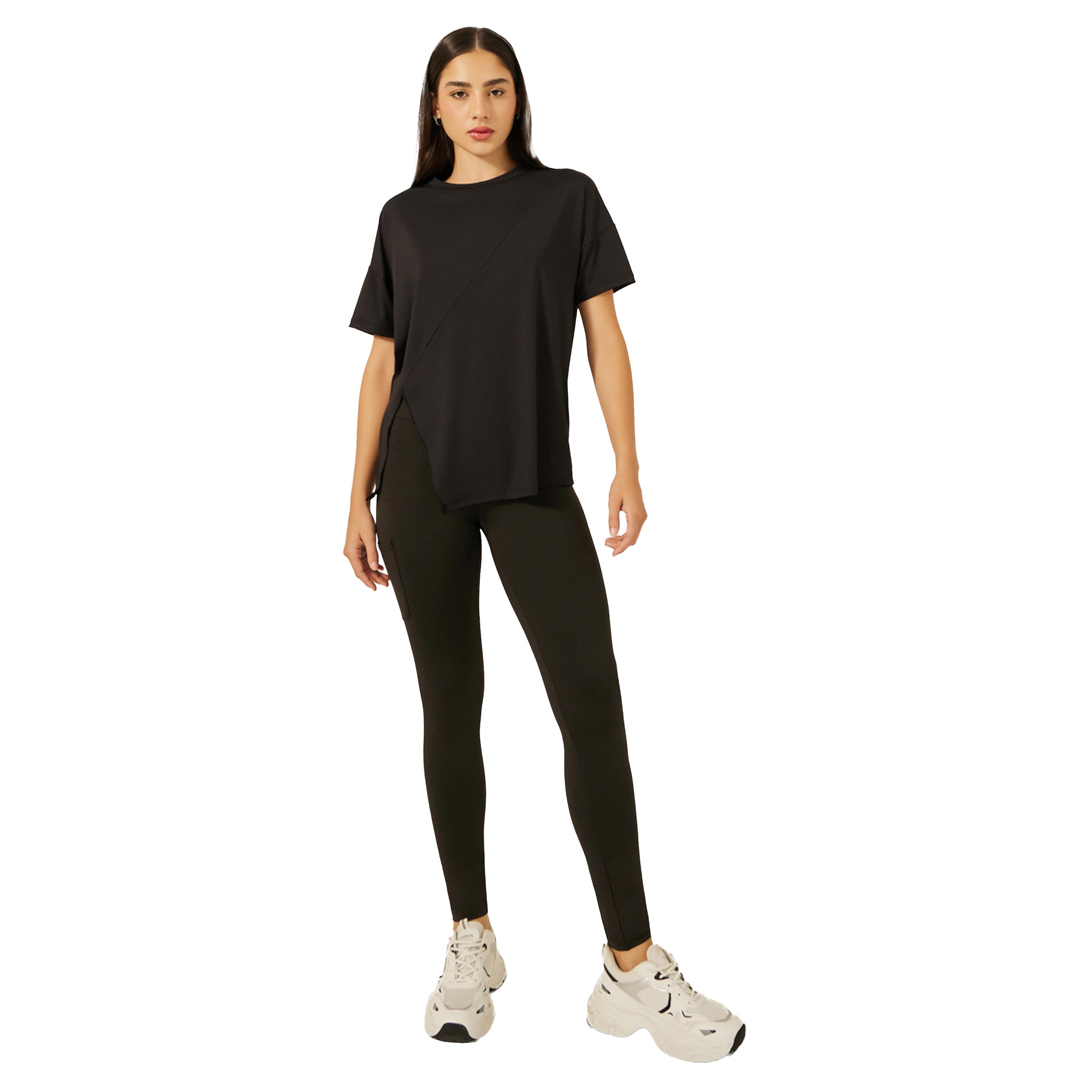 Styli Plain Side Slit Short Sleeve Top-men-clothing-sportswearandactivewear-tshirtsandpolos-image-2