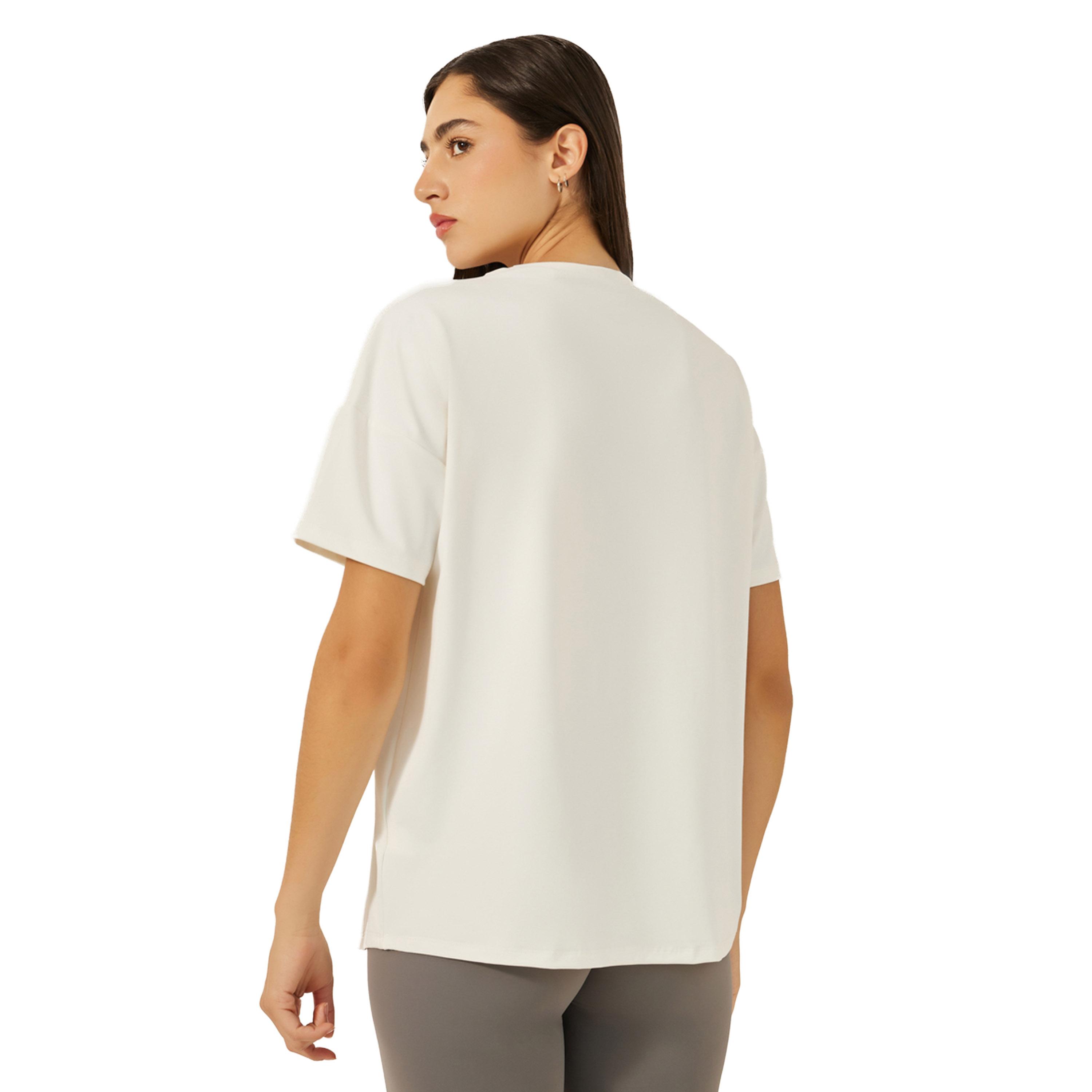 Styli Plain Side Slit Short Sleeve Top-women-clothing-sportswearandactivewear-tshirtsandvests-image-5