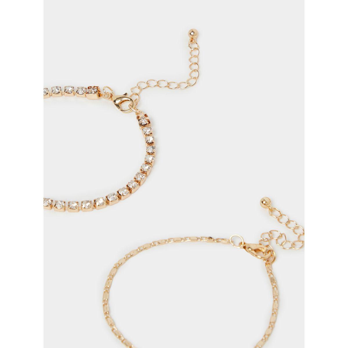 Styli Set of 4 - Embellished Link Chain Bracelet-women-watchesandjewellery-jewellery-banglesandbracelets-image-3