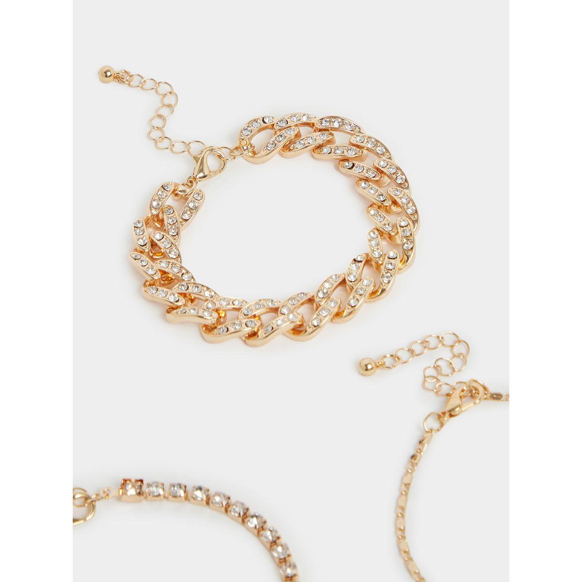 Styli Set of 4 - Embellished Link Chain Bracelet-women-watchesandjewellery-jewellery-banglesandbracelets-image-4