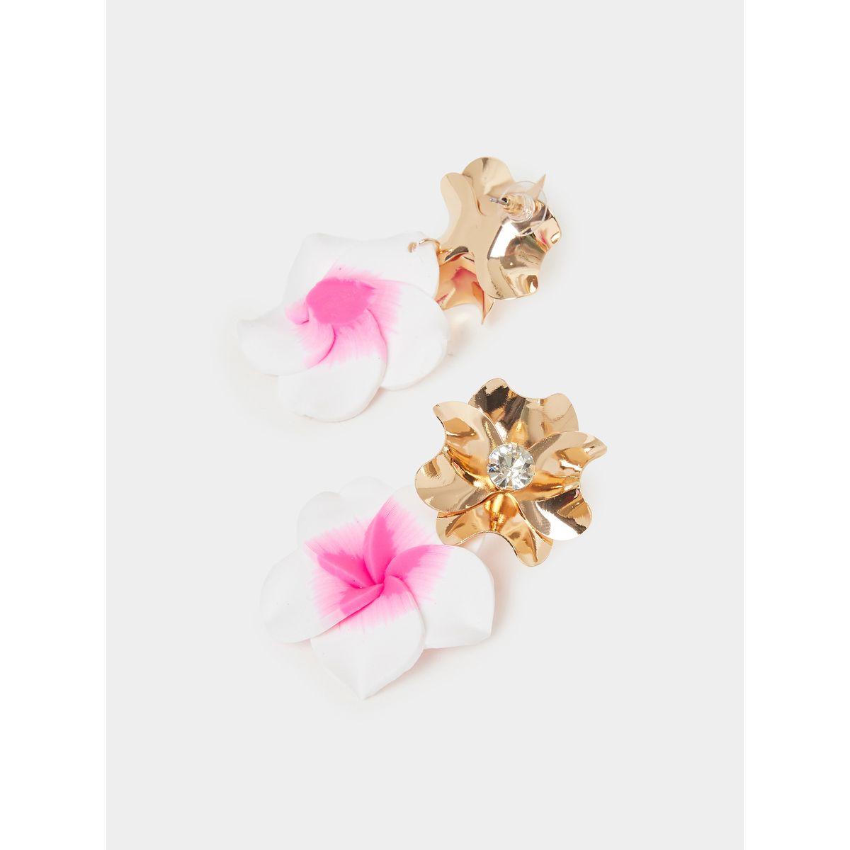 Styli Embellished Floral Dangle Earrings-women-watchesandjewellery-jewellery-earrings-image-3