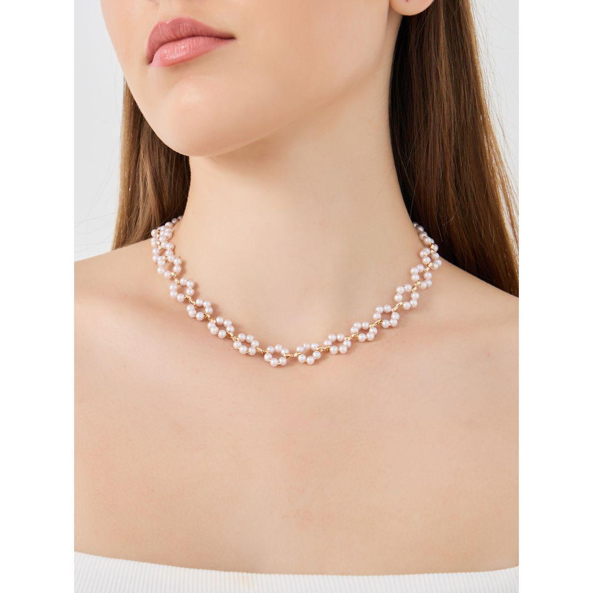 Styli Multi Faux Pearl Necklace with Lobster Clasp-women-watchesandjewellery-jewellery-necklacesandpendants-image-2