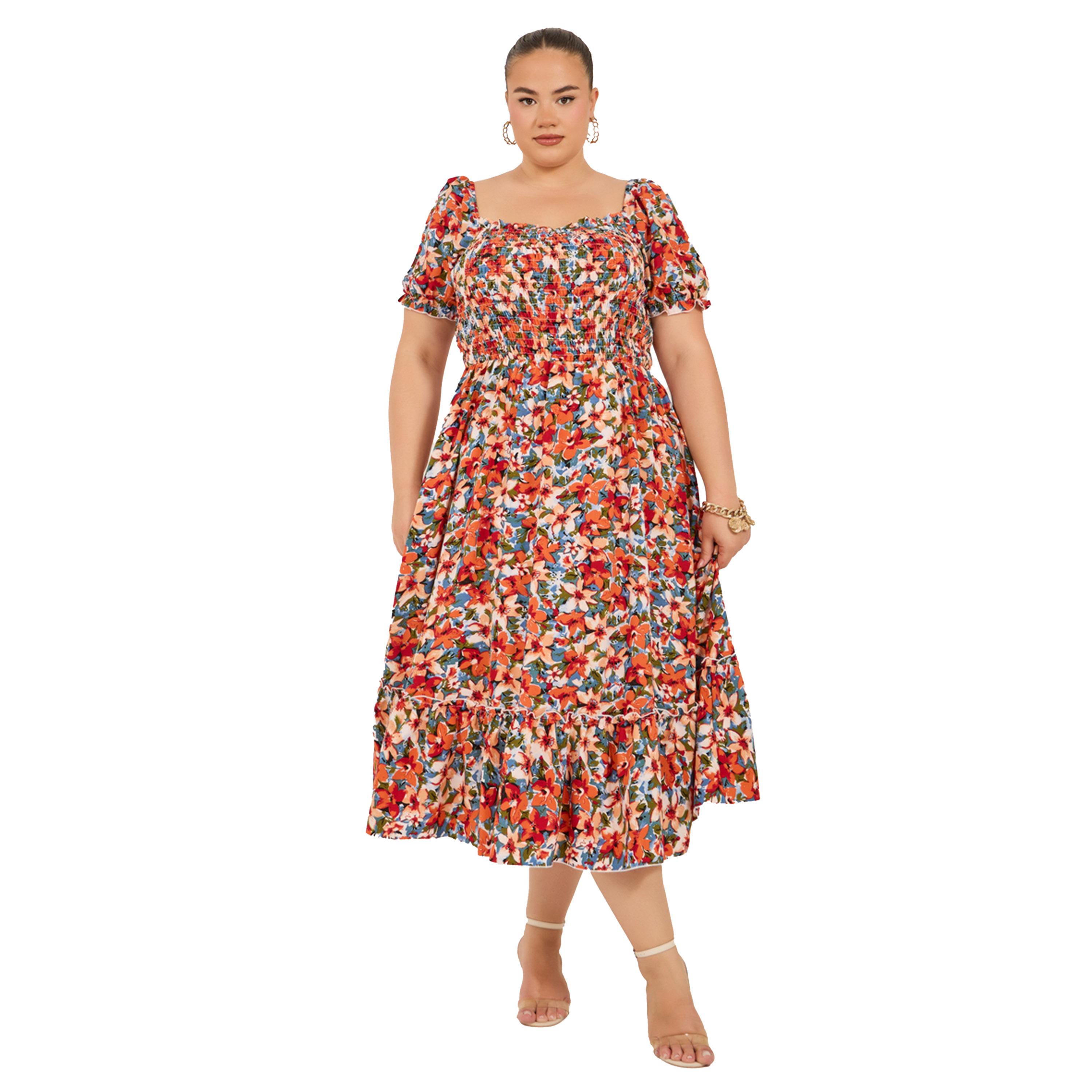 Styli ALINE BOAT NECK FLORAL MAXI DRESS-women-clothing-dresses-image-2