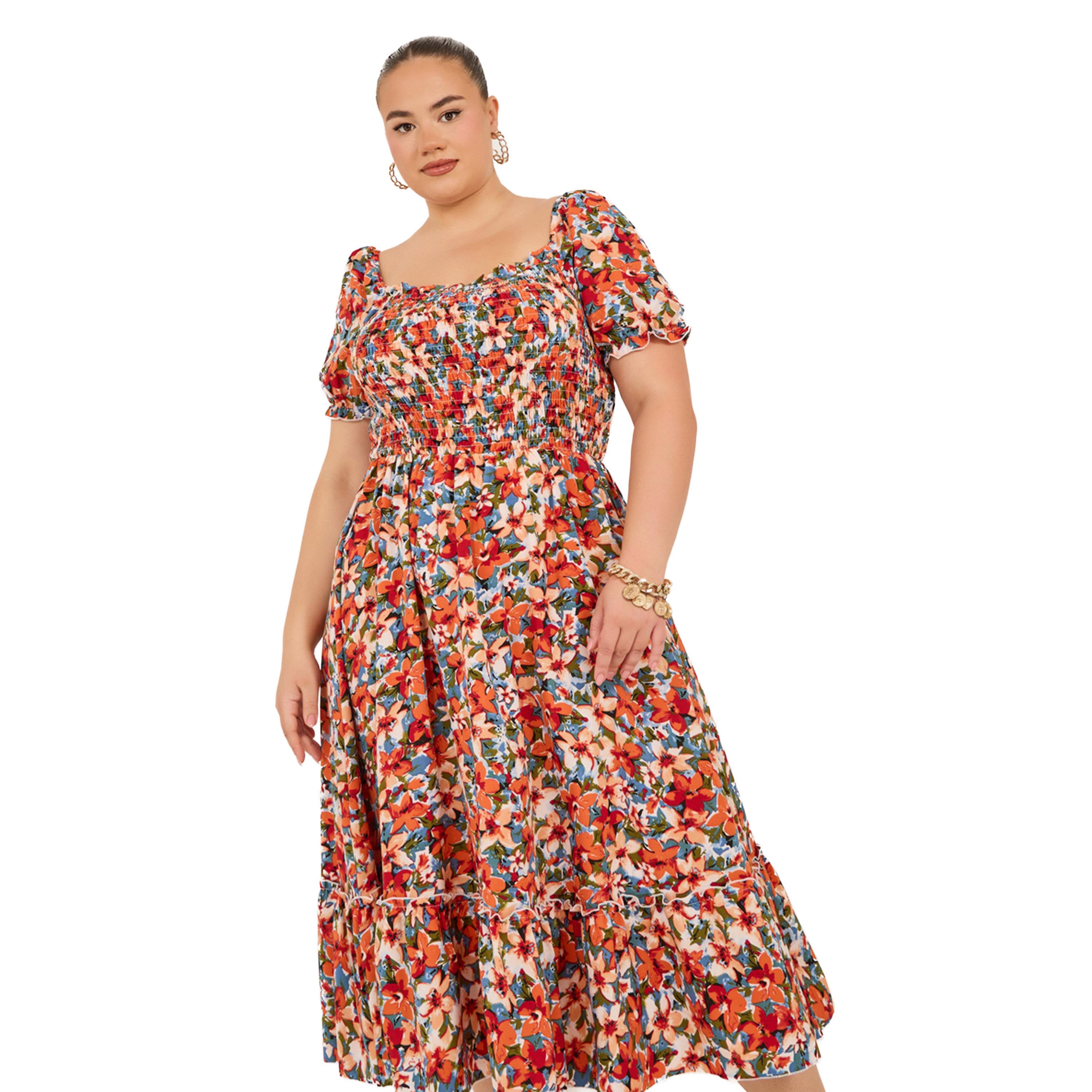 Styli ALINE BOAT NECK FLORAL MAXI DRESS-women-clothing-dresses-image-3