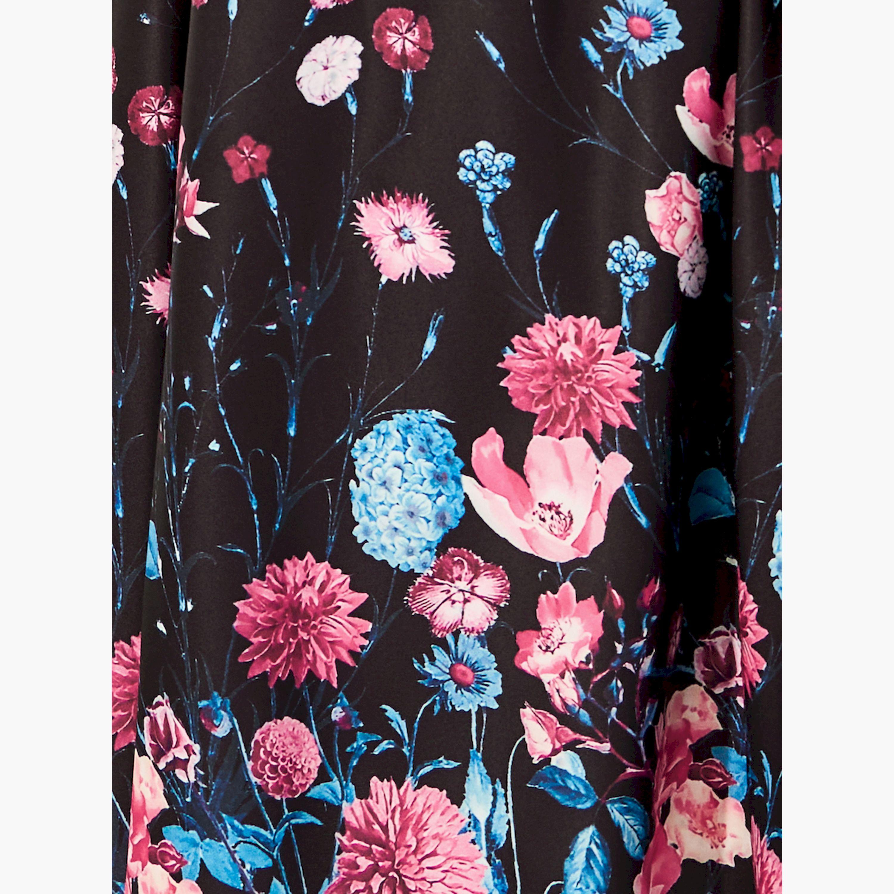 ستايلي - فستان ميدي بمقاس كبير بطبعة زهور وأكتاف مكشوفة-women-clothing-dresses-image-4