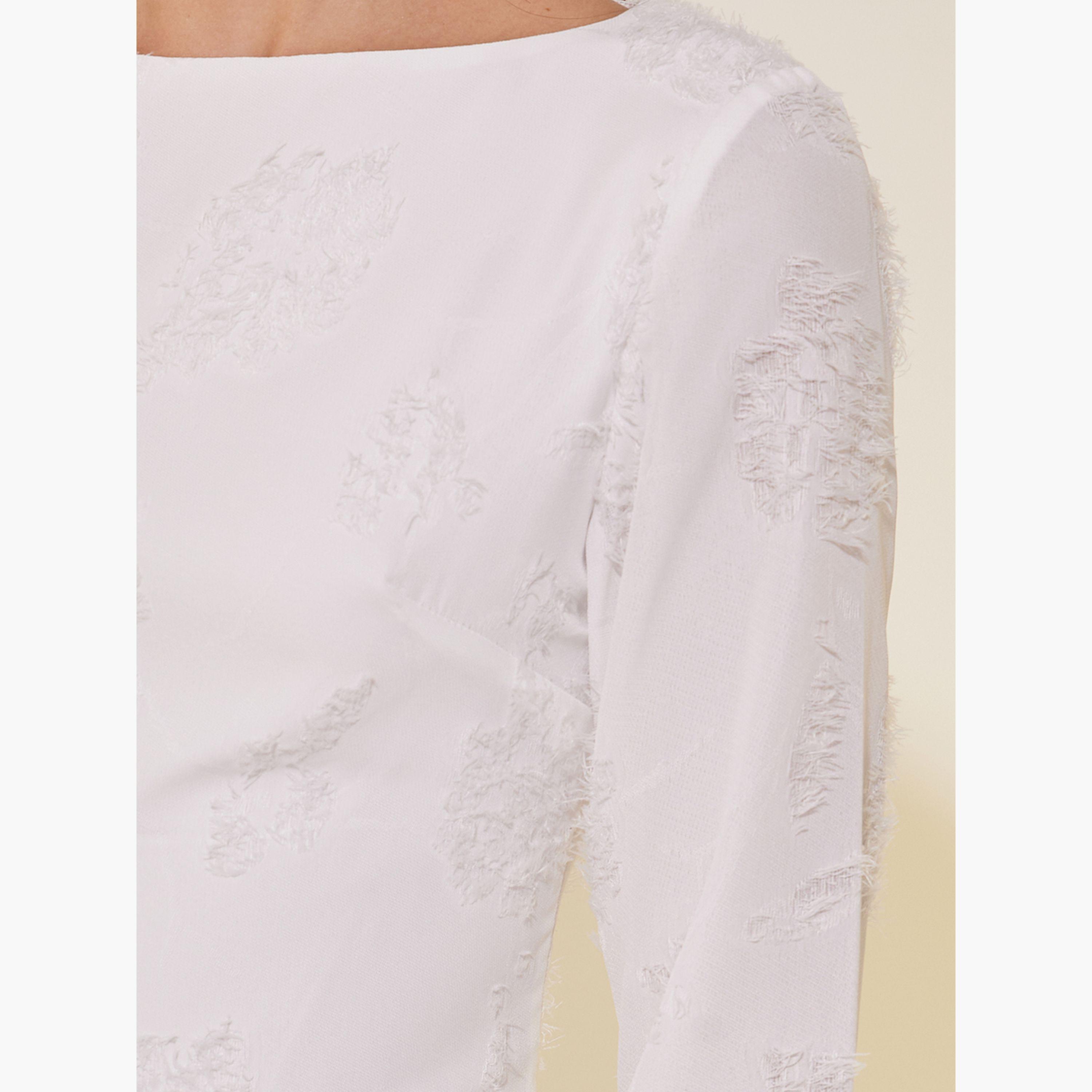 فستان ميدي بحافة واسعة وياقة بنمط قارب-women-clothing-dresses-image-4