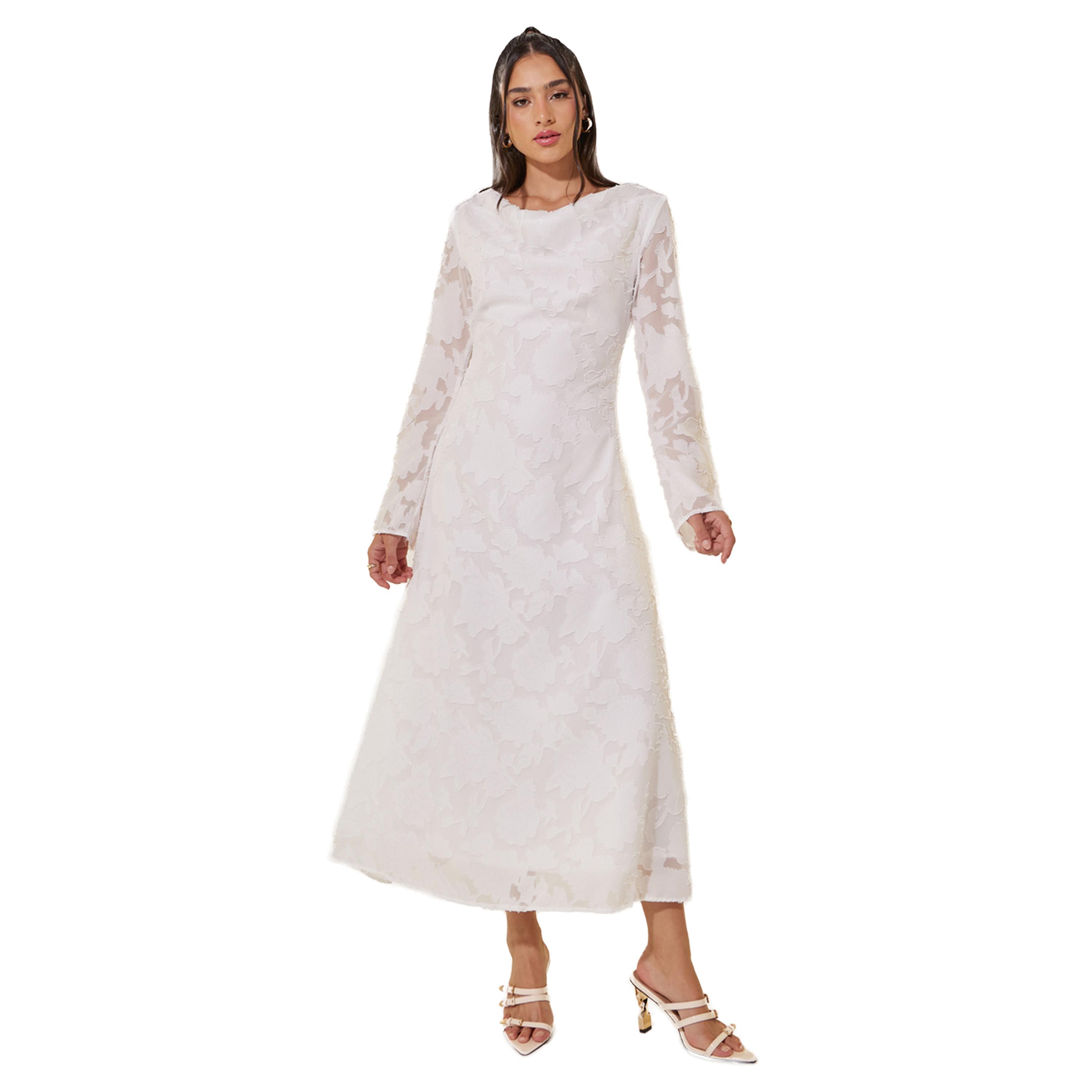 Take Two Jacquard Cowl Neck A-Line Midi Dress-women-clothing-dresses-image-1