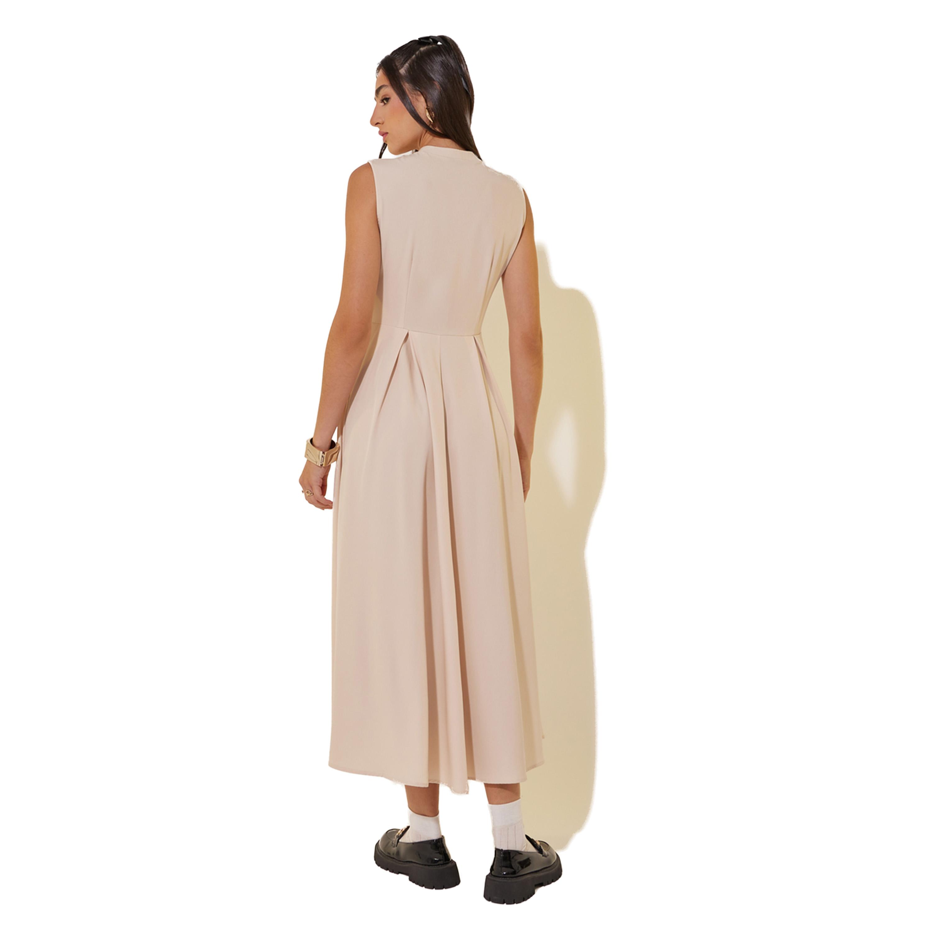 Take Two Solid Sleeveless Pleated Midi Dress-women-clothing-dresses-image-5