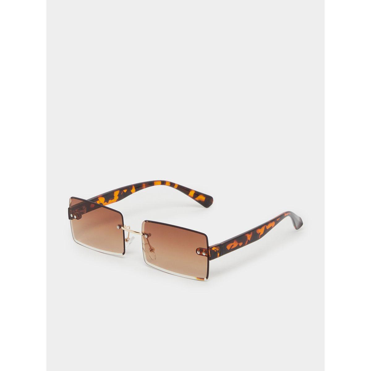 Styli Gradient Lens Frameless Rectangle Sunglasses-women-sunglasses-image-1