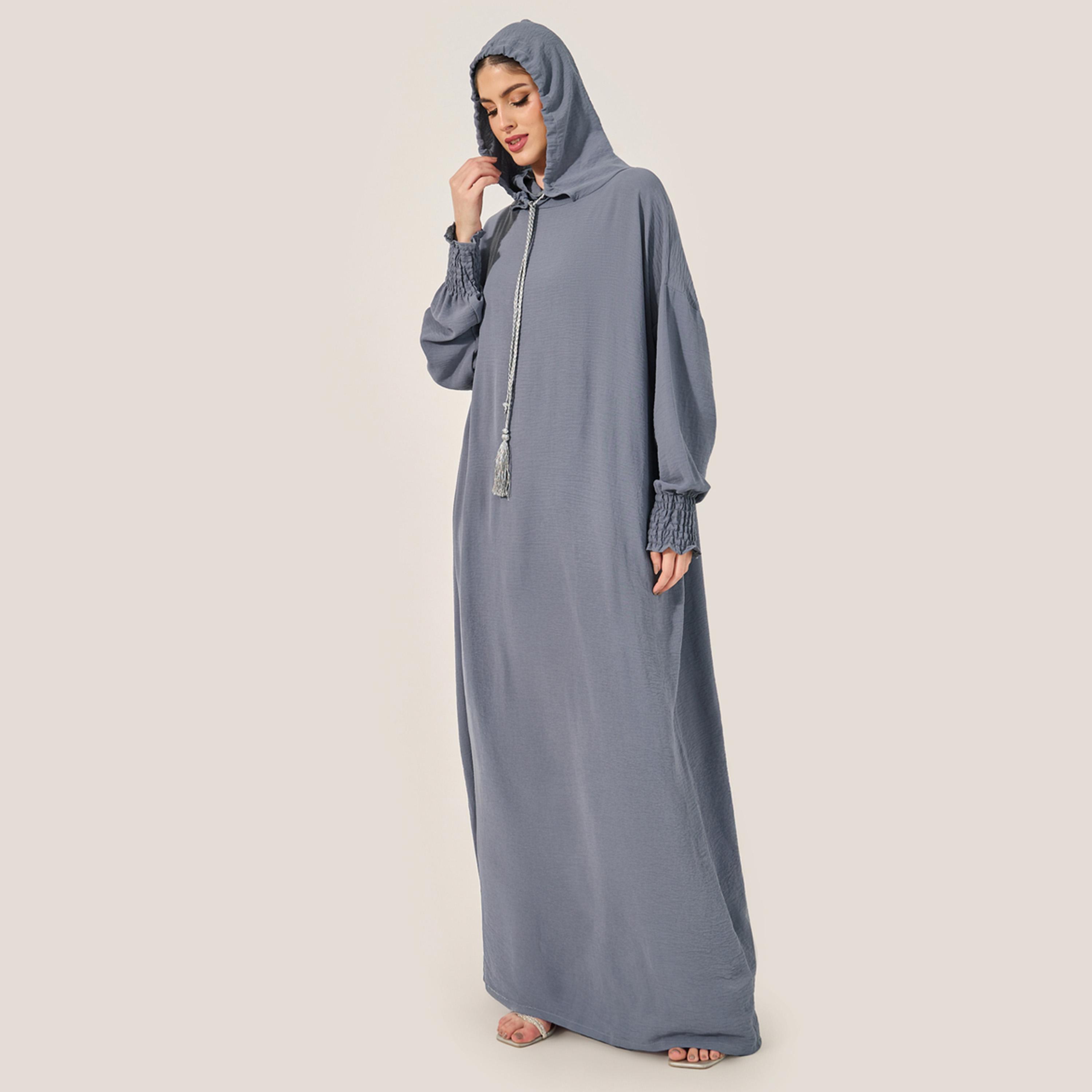 Styli Oversized Hooded Jalabiya with Tassel Detail-women-arabicclothing-jalabiyas-image-6